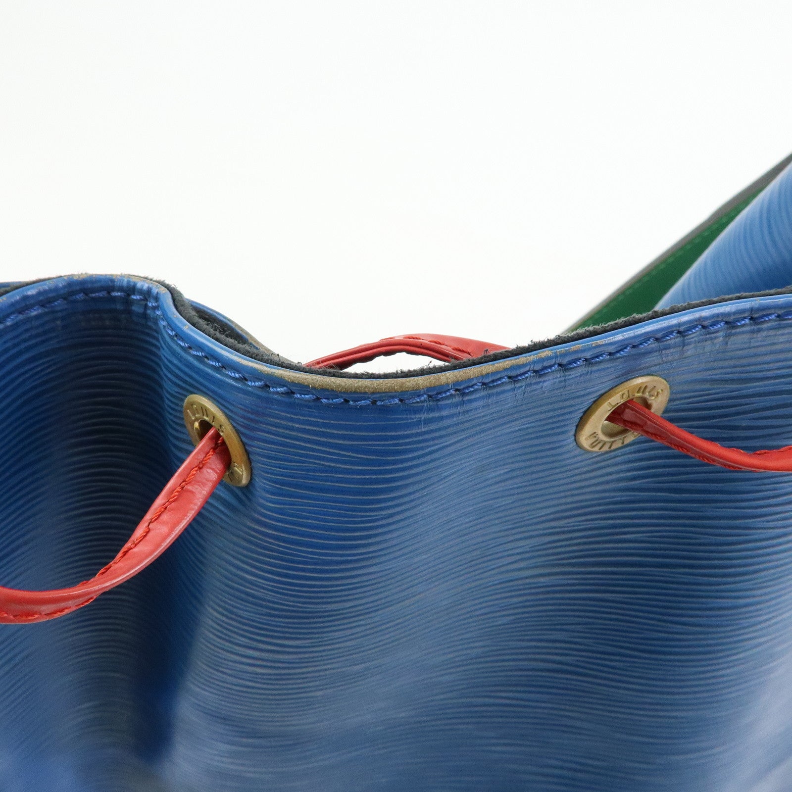 Louis Vuitton Epi Noe Tricolor Shoulder Bag Blue Green Red M44082