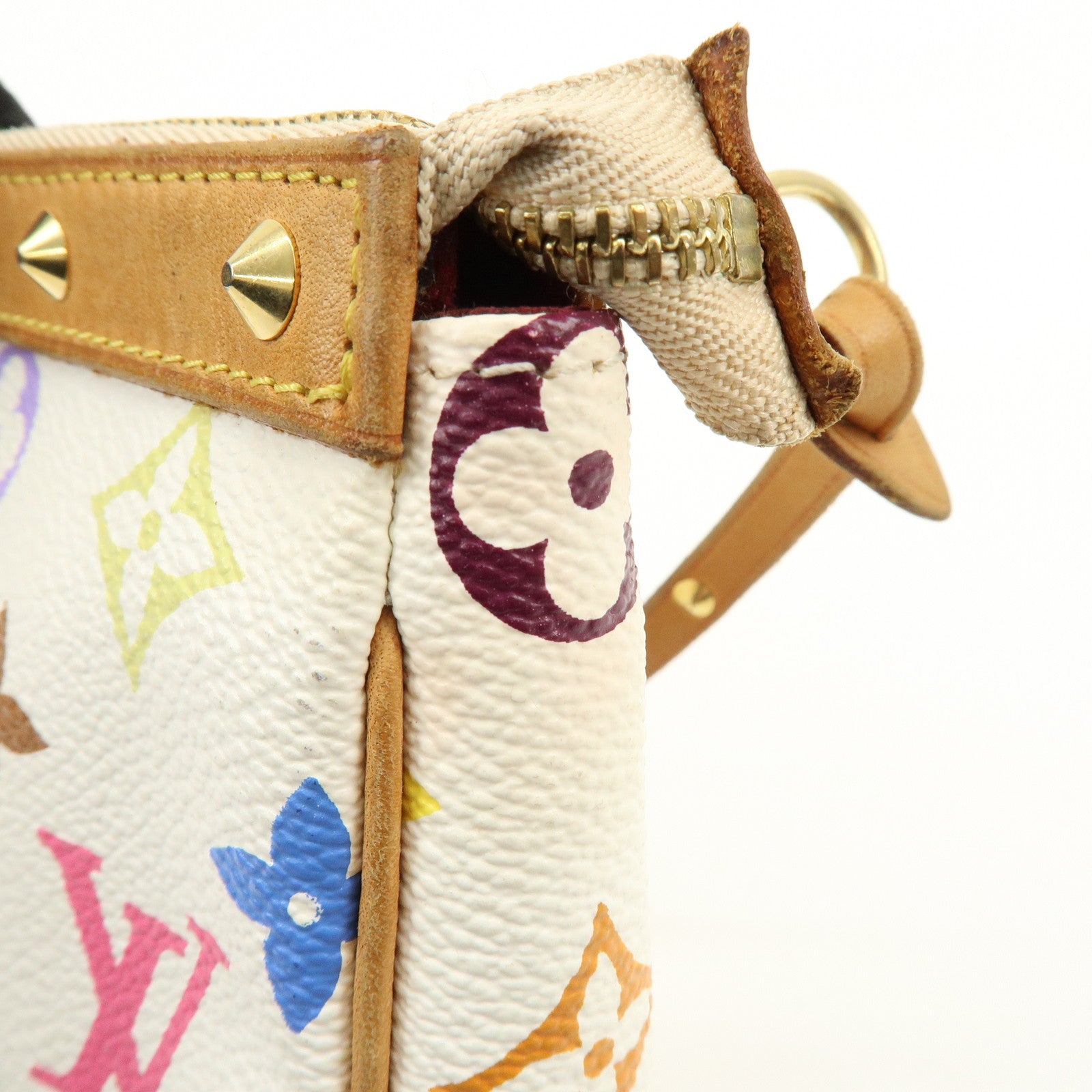 Louis Vuitton Monogram Multicolor Pochette Accessoires Blanc M92649