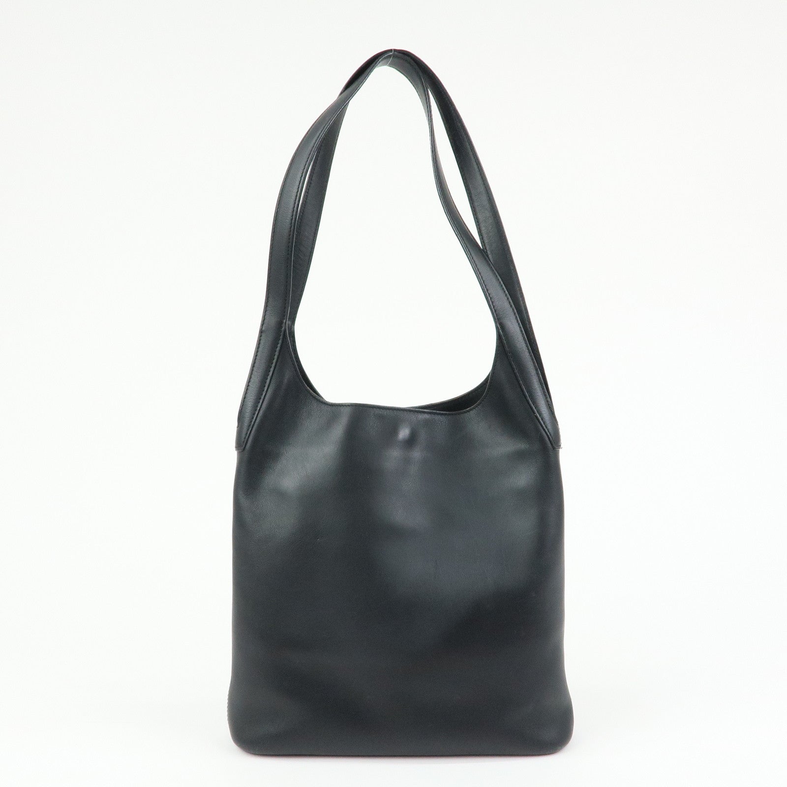 LOEWE Logo Leather Shoulder Bag Hand Bag Black