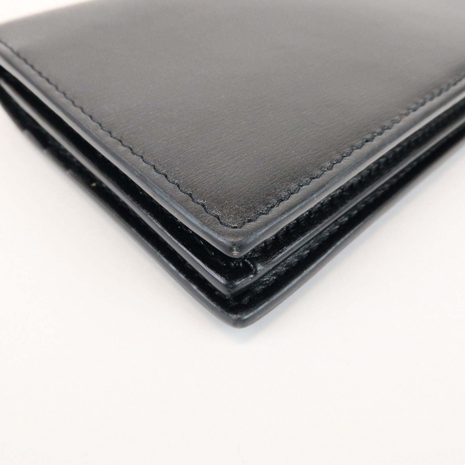 SAINT LAURENT PARIS Cassandra Leather SA Long Wallet Black 635542