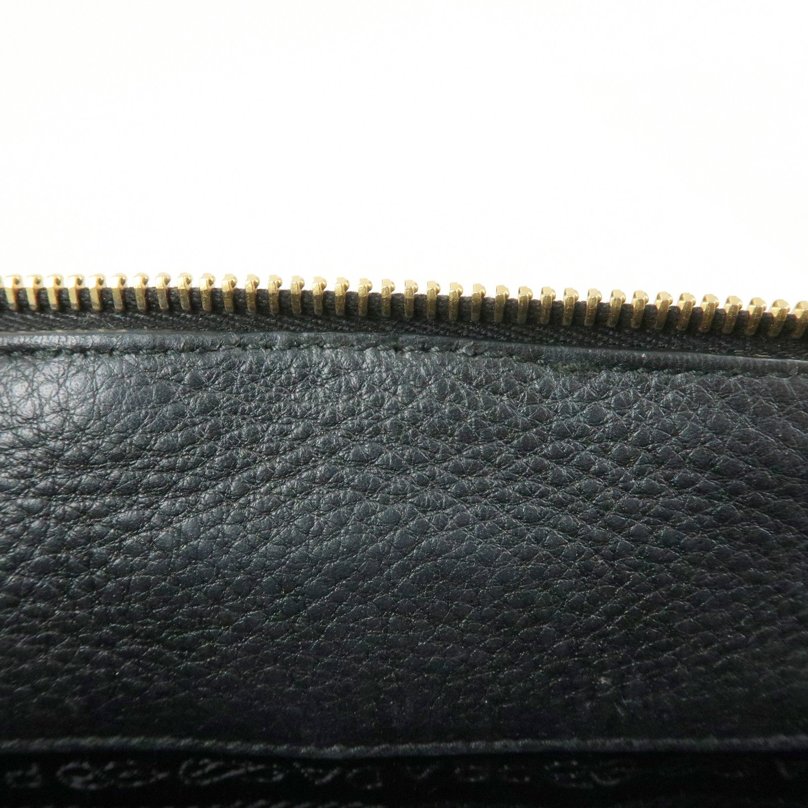 PRADA Logo Leather Cosmetic Pouch Clutch Black 1ND005