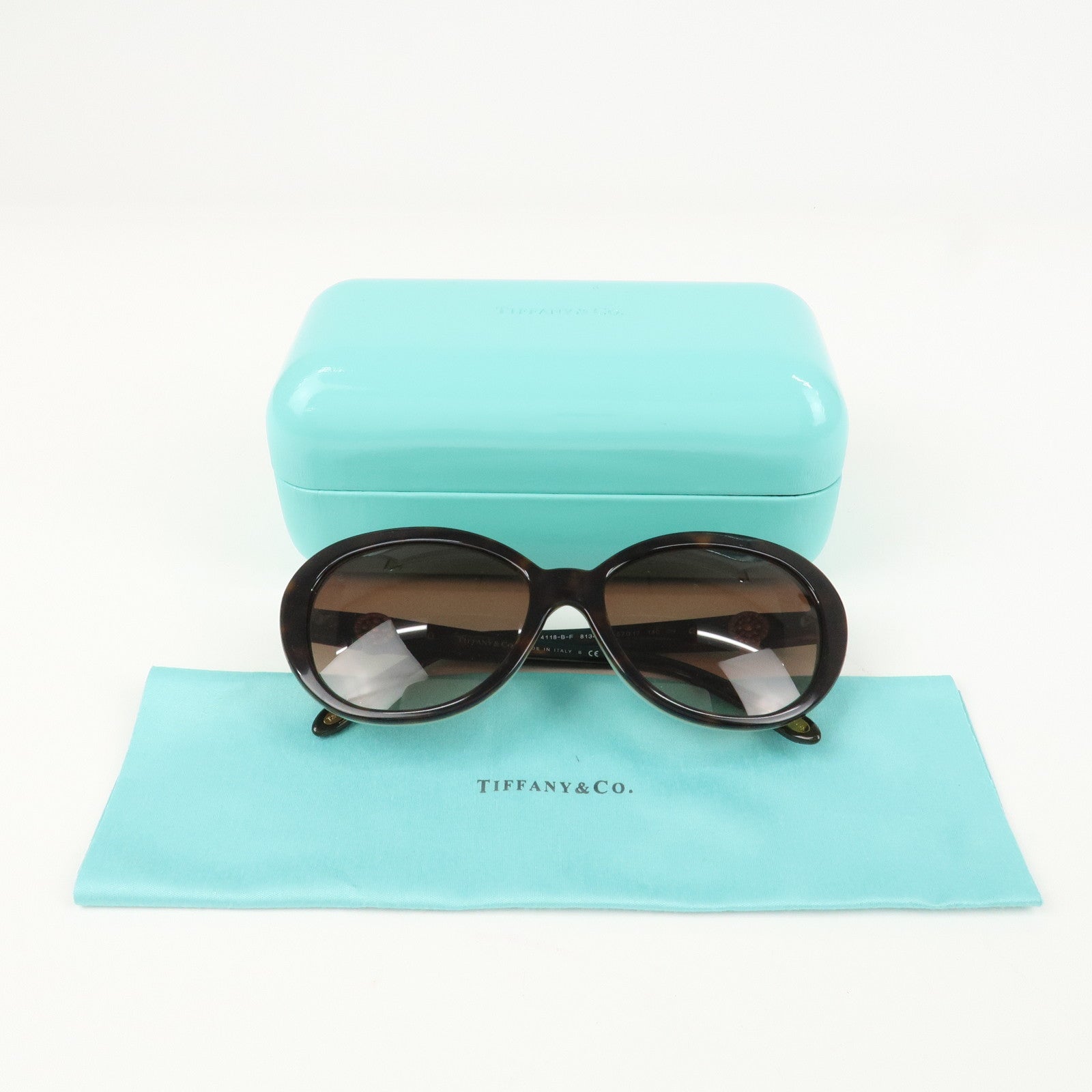 Tiffany&Co. Plastic Sunglasses 57□17 Brown TF 4118-B-F Used