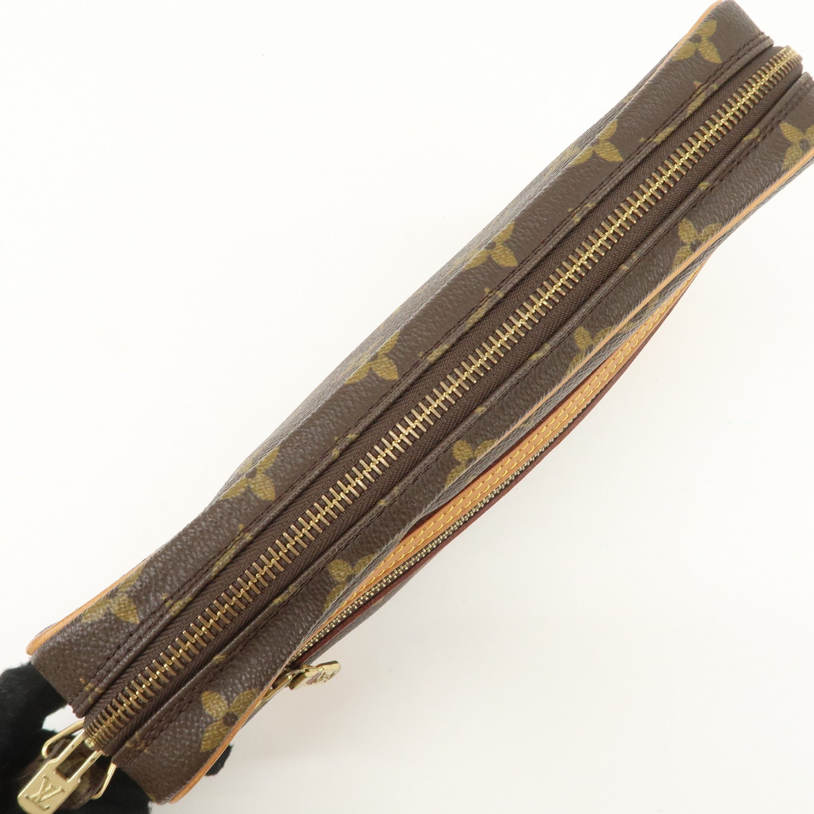 Louis Vuitton Monogram Marly Dragonne GM Clutch Bag Brown M51825 Used