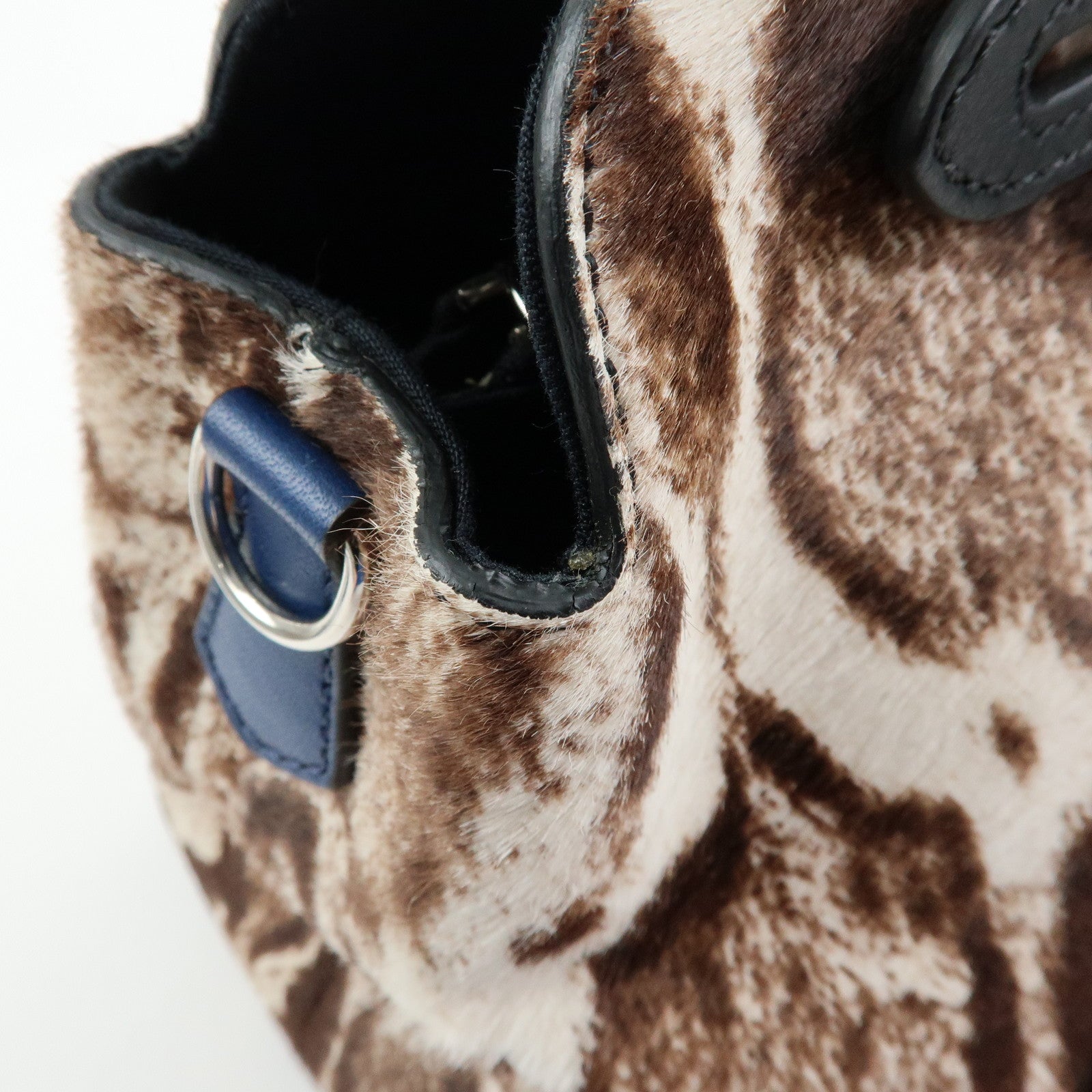 FENDI By The Way Pony Hair Calf Leather Leopard 2Way Bag 8BL125