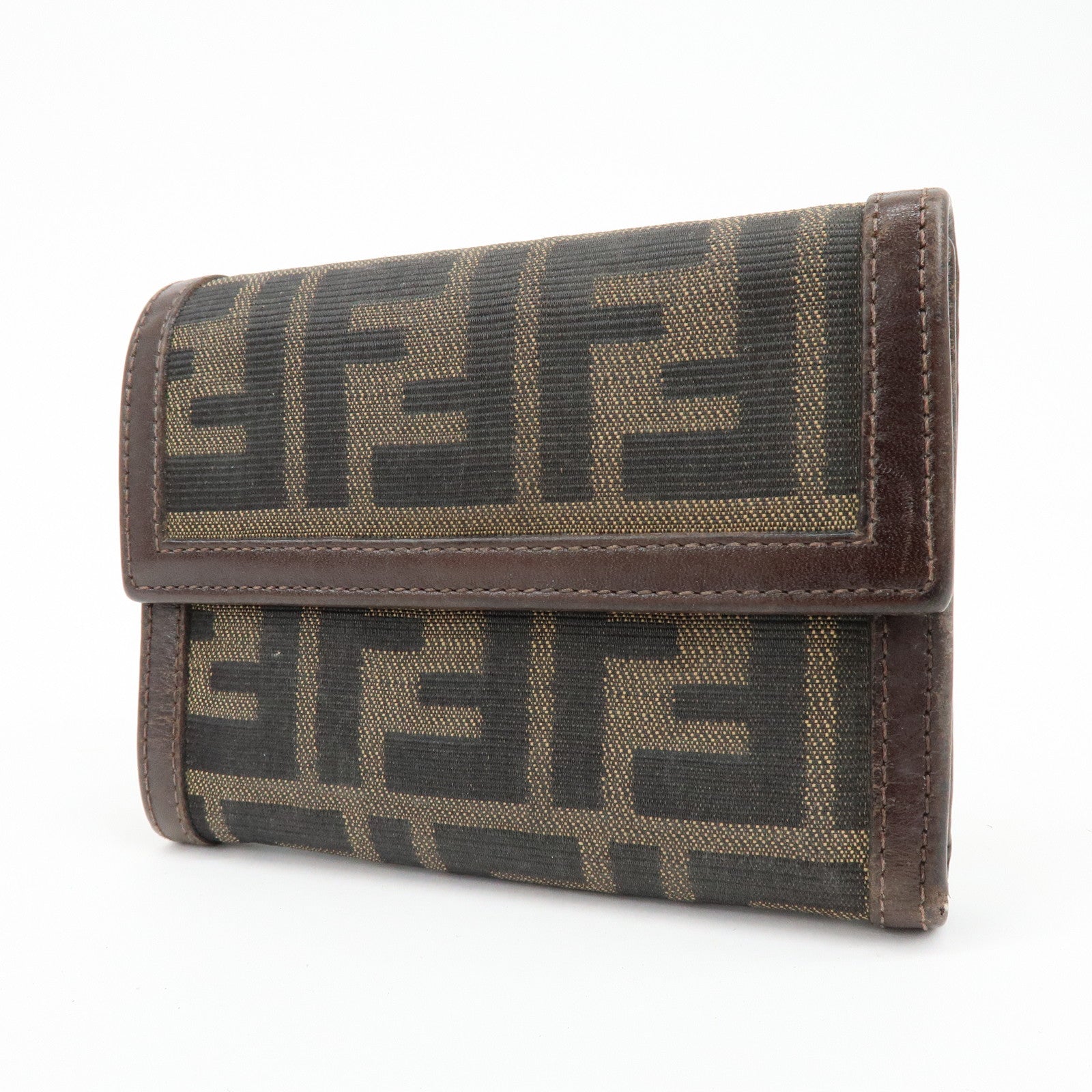 FENDI Zucca Set of 2 Canvas Compact Wallet Long Wallet 30729