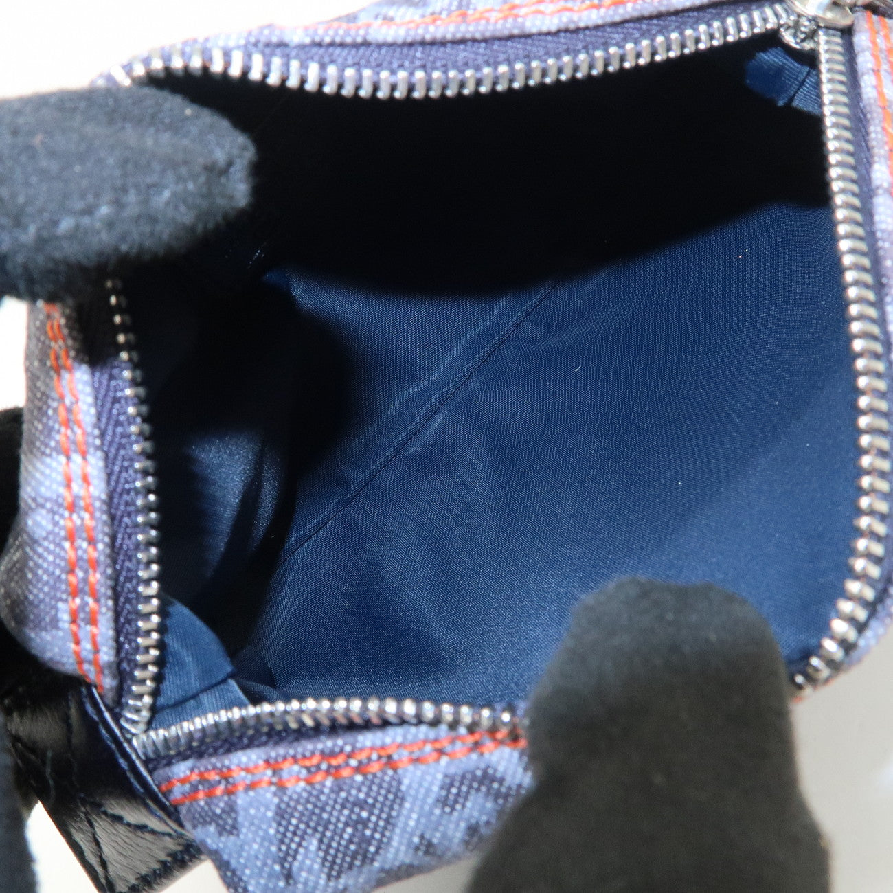 Christian Dior Trotter Flight Line Denim Pouch Cosmetic Pouch