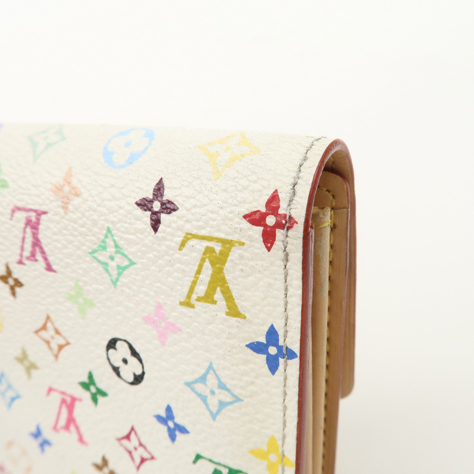 Louis Vuitton Monogram Multicolor Pochette Portte Monnaie Credi Long Wallet M60004 Used
