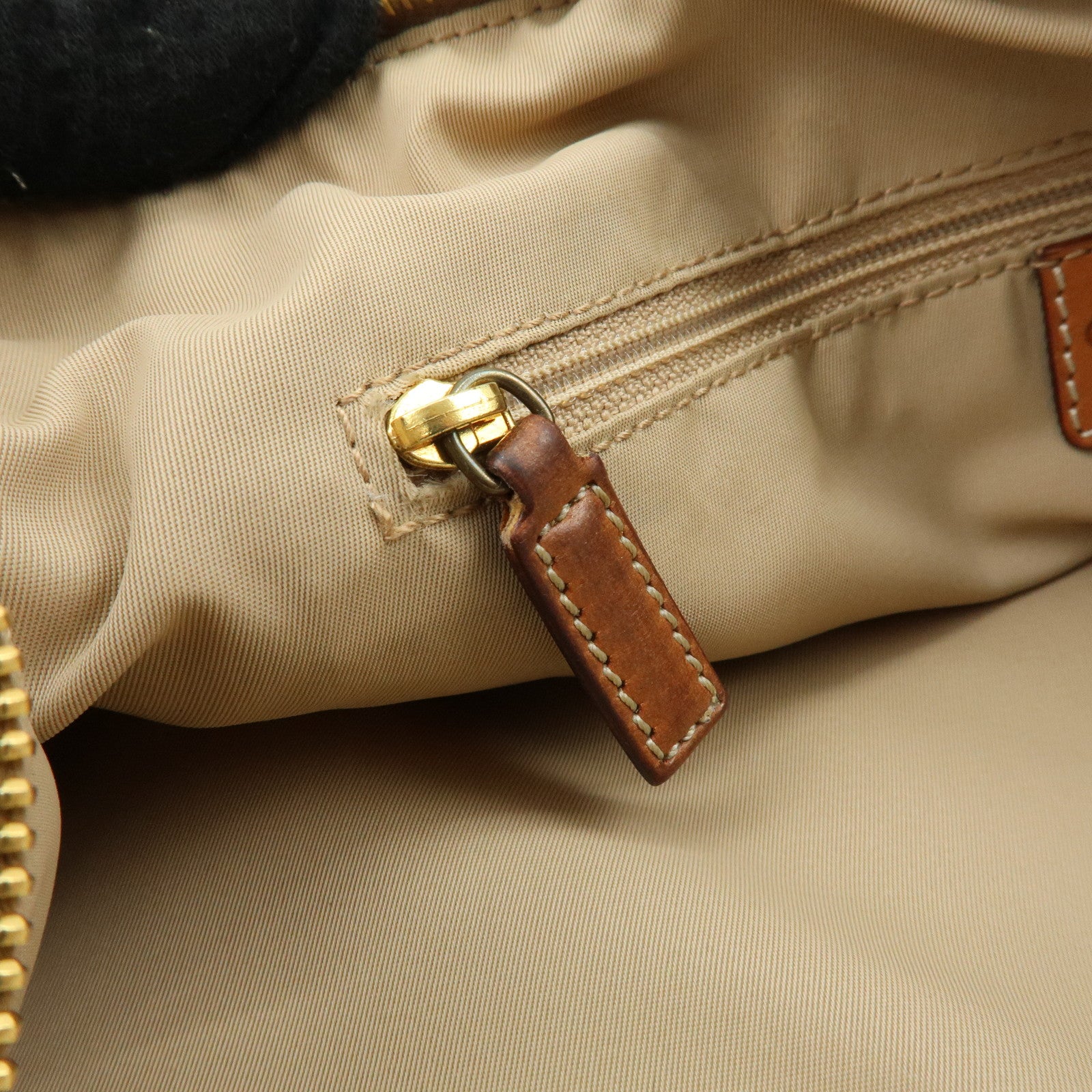 Christian Dior Trotter Canvas Leather Shoulder Crossbody Bag Beige