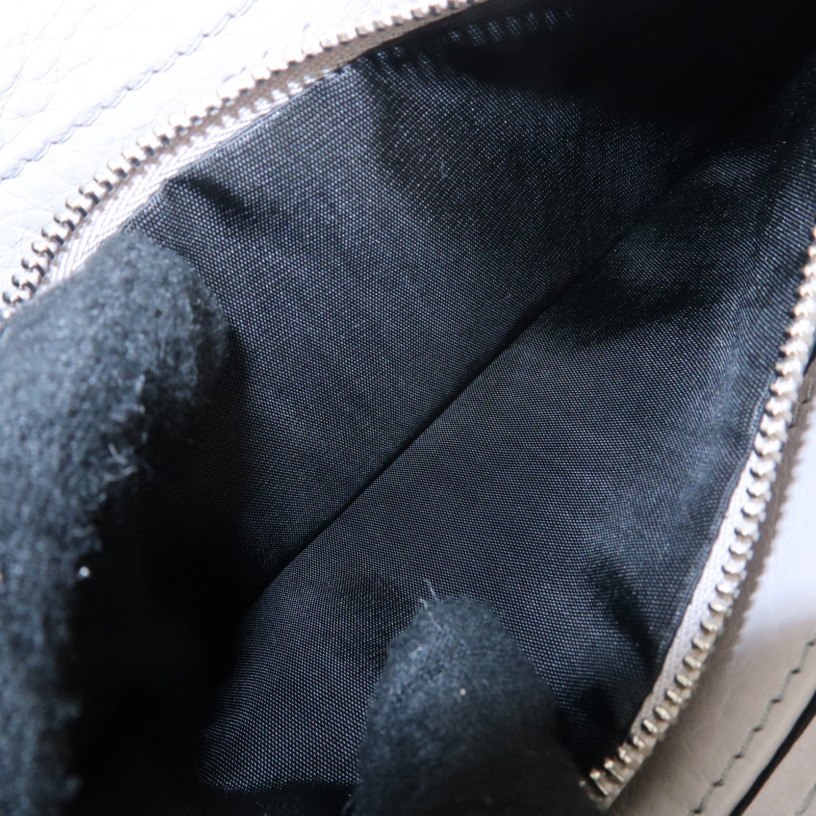 Chloe Paddington Leather Bi-fold Long Wallet Gray Used