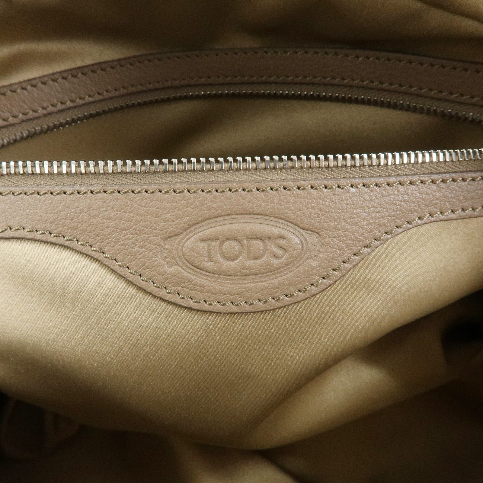 TOD'S D-Styling Leather 2Way Bag Hand Bag Shoulder Bag Brown