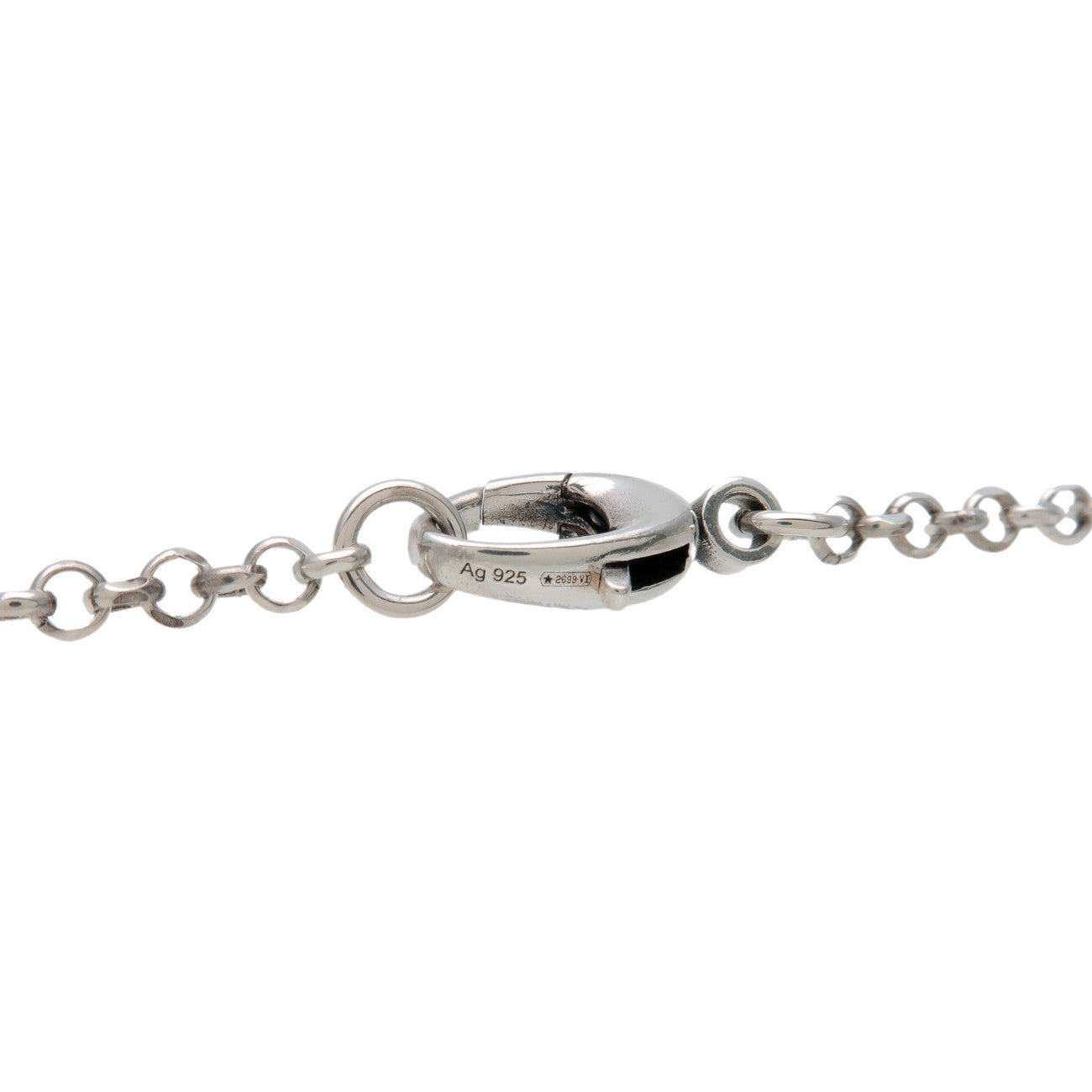 GUCCI Double G Arabesque Key Necklace SV925 Silver