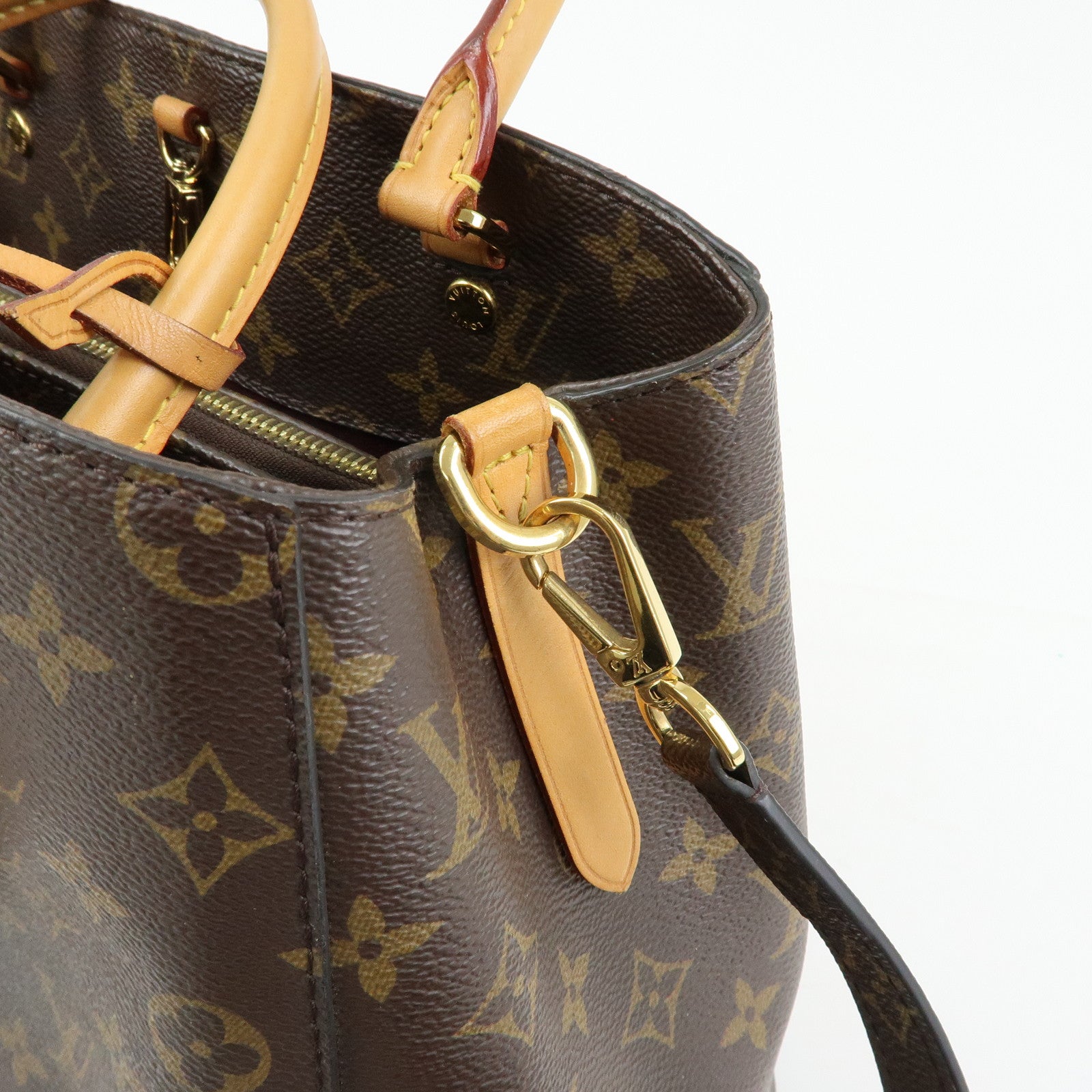 Louis Vuitton Monogram Montaigne MM 2Way Bag Hand Bag Brown M41056