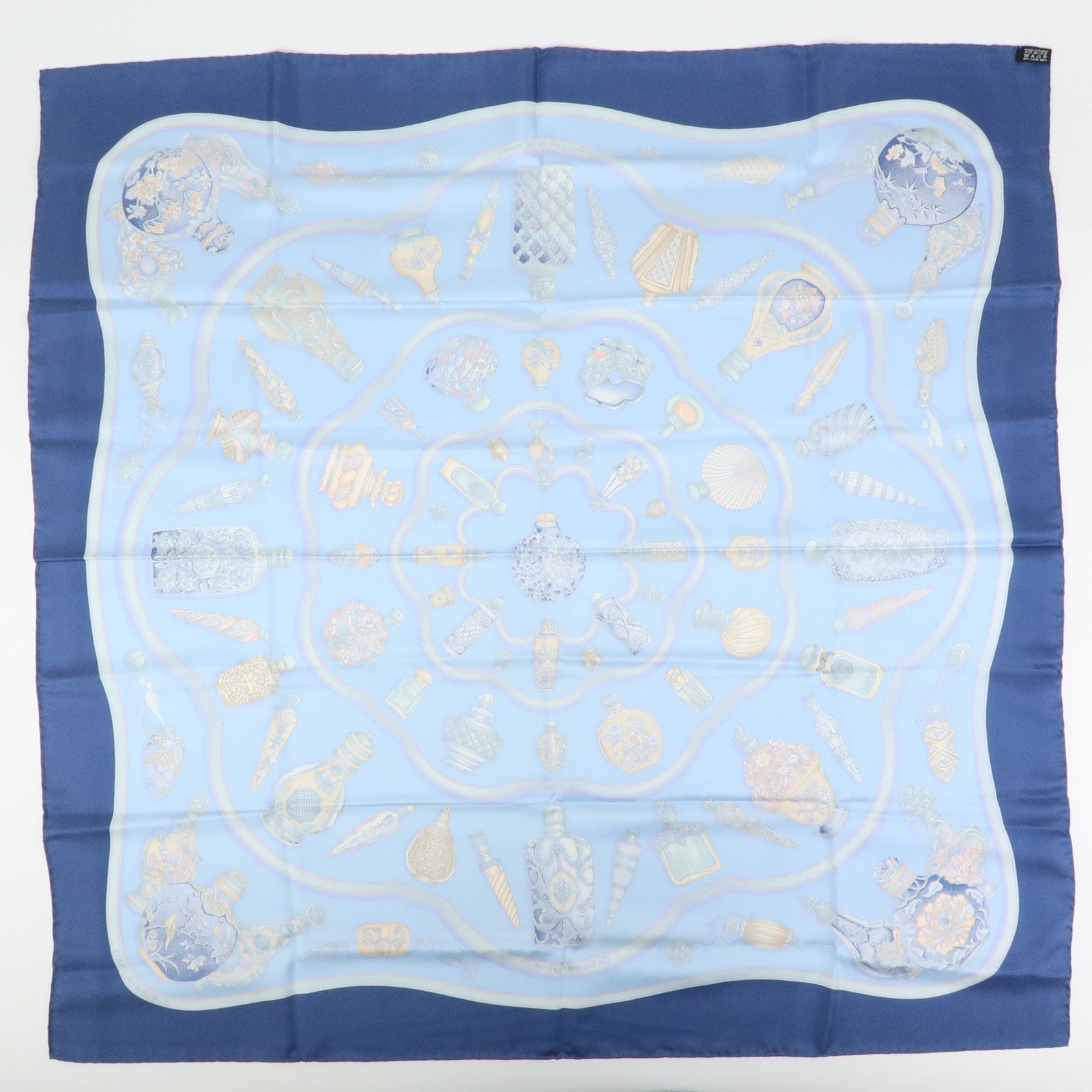 Hermes Carre 90 Silk 100% Scarf Pourvu qu'on ait l'ivresse Navy