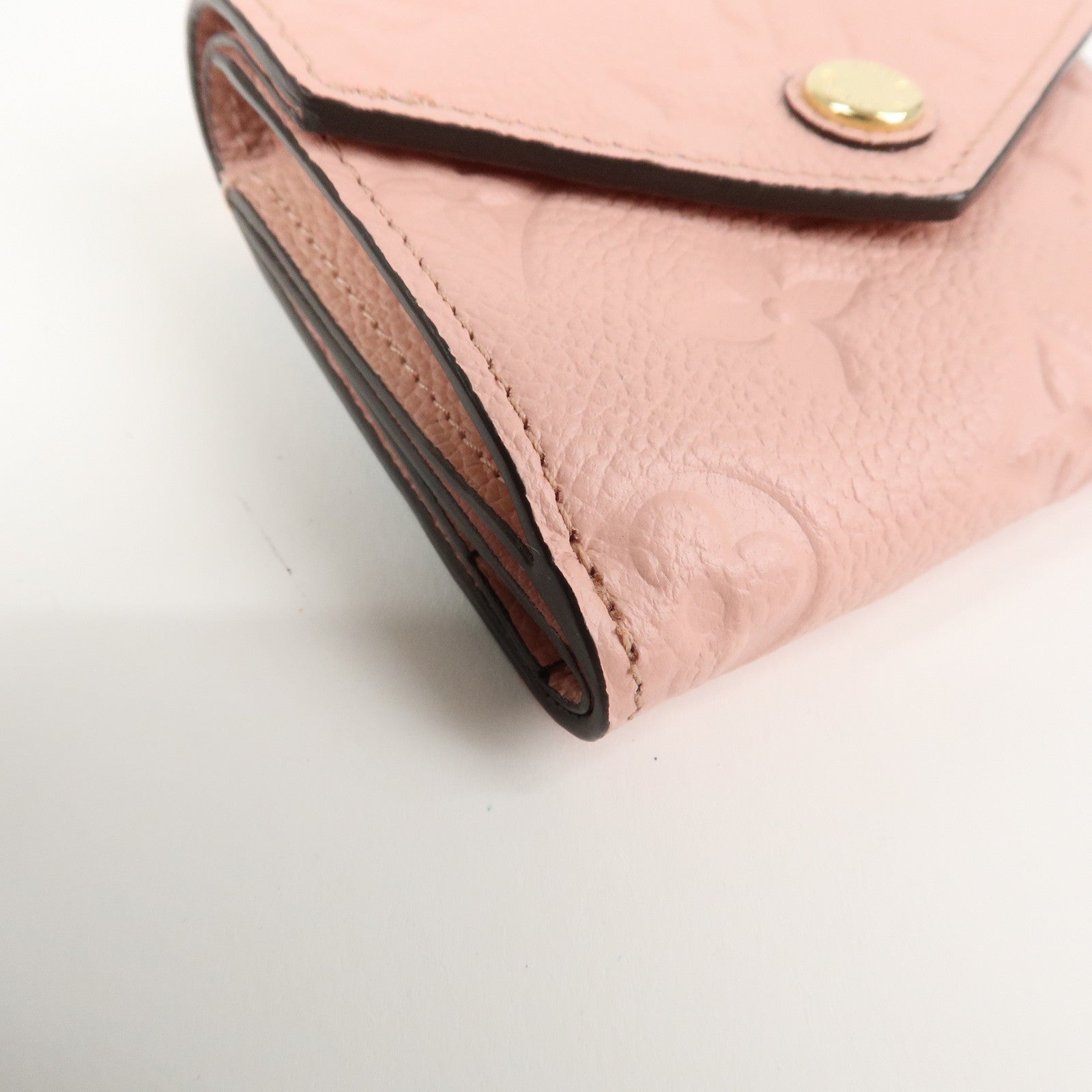 Louis Vuitton Leather Portefeuille Zoe Compact Wallet Pink M62936
