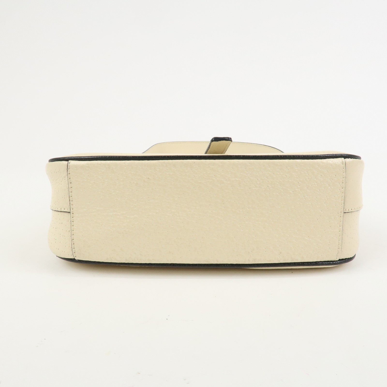 PRADA Logo Leather Shoulder Bag Hand Bag Ivory
