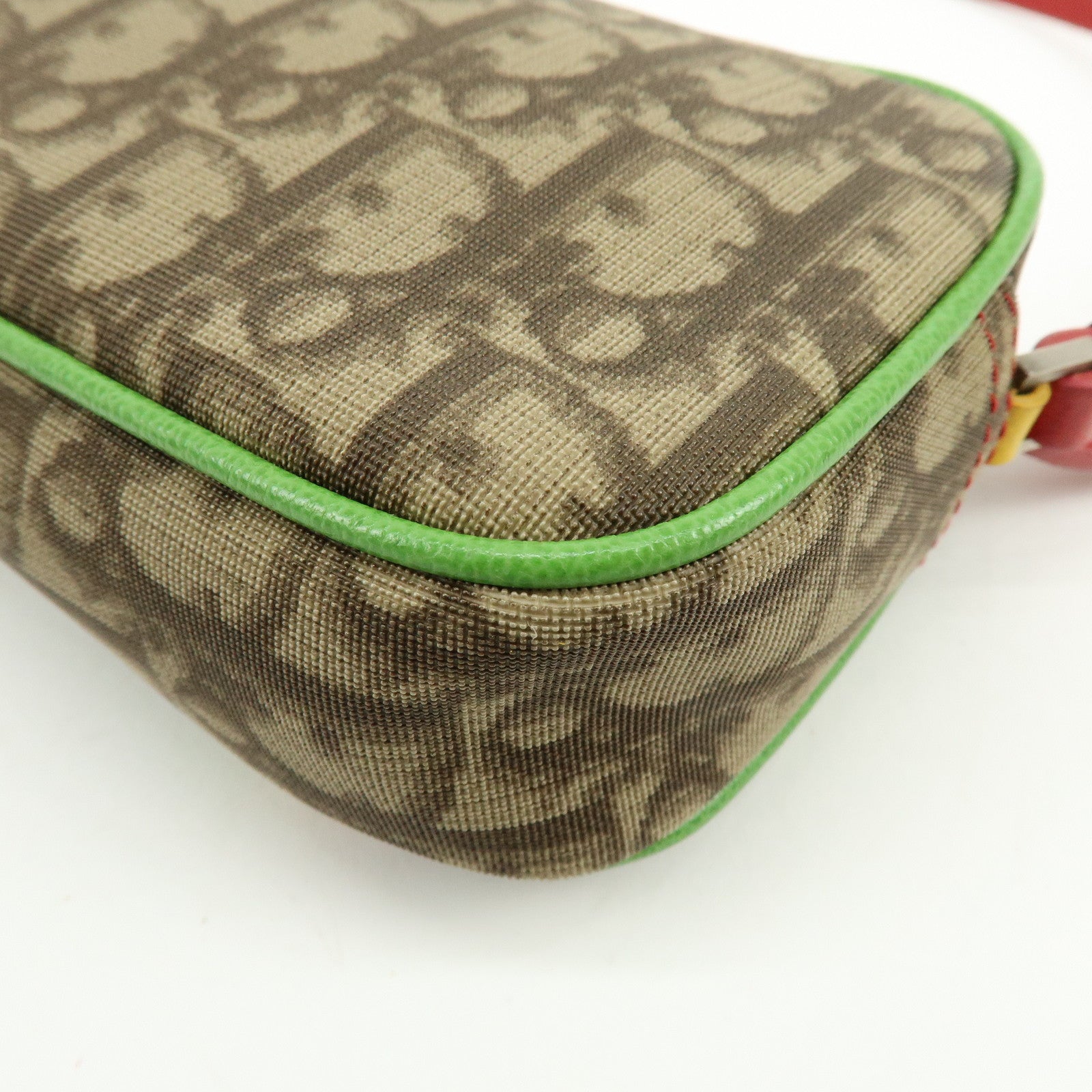 Christian Dior Trotter Rasta Mini Shoulder Bag Hand Bag Brown Red