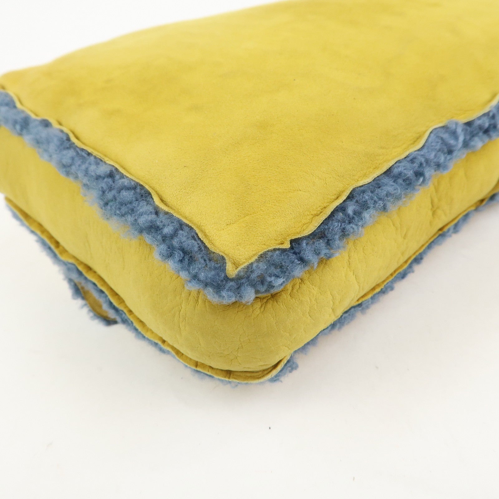 CHANEL COCO Mark Mouton Clutch Bag Yellow Blue