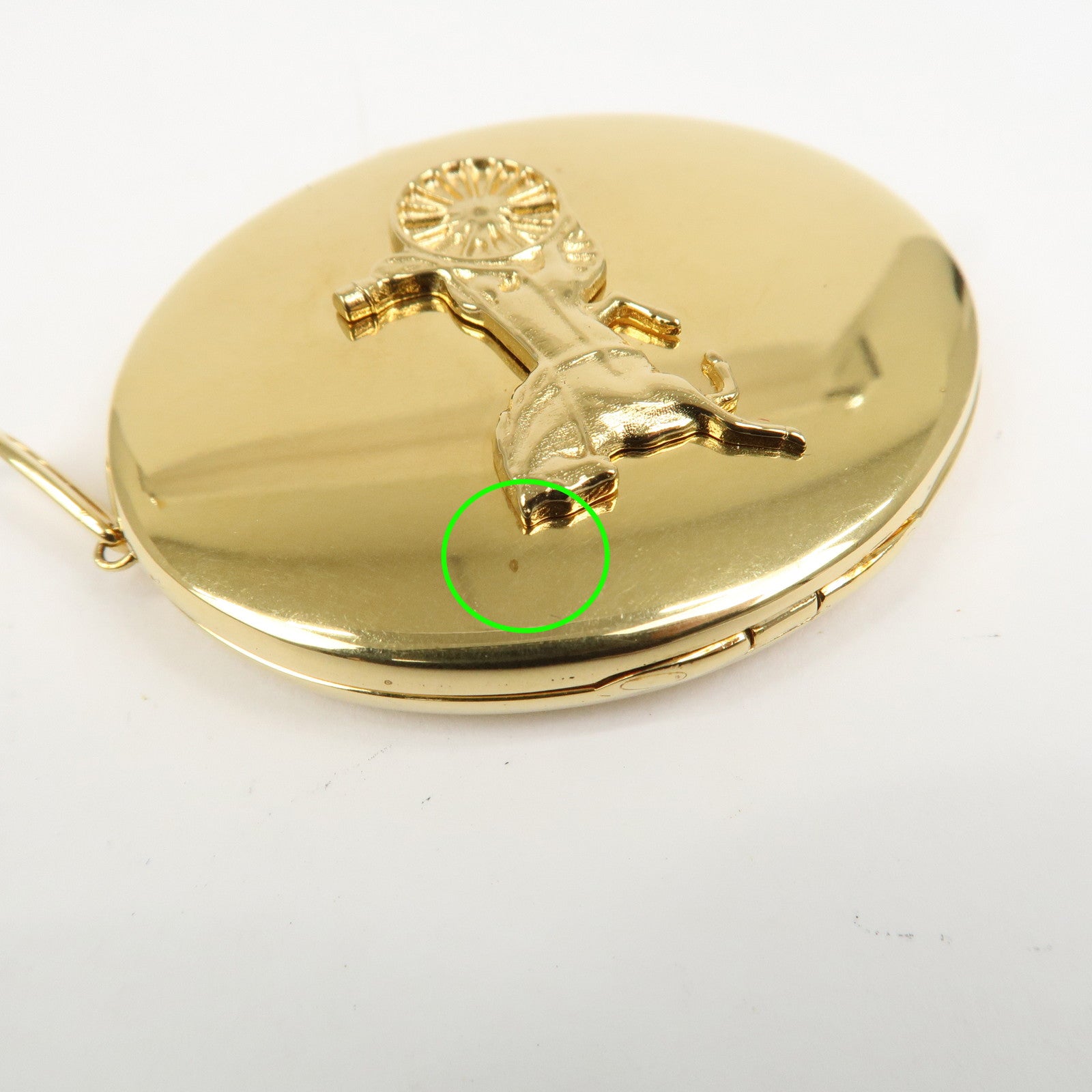 CELINE Metal Sulky Box Pendant Charm Pendant Top Gold