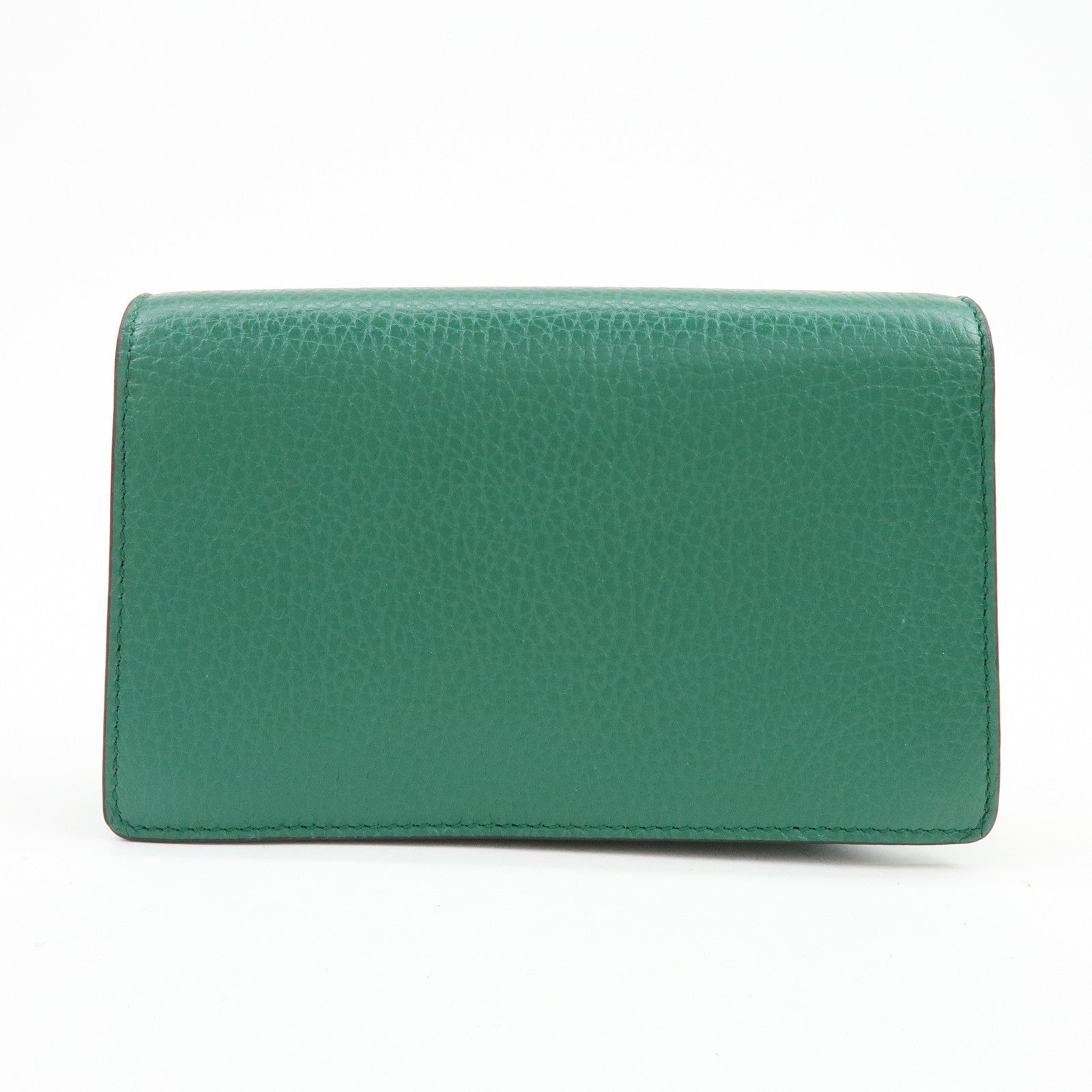GUCCI Dionysus Super Mini Leather Chain Shoulder Bag Green 476432