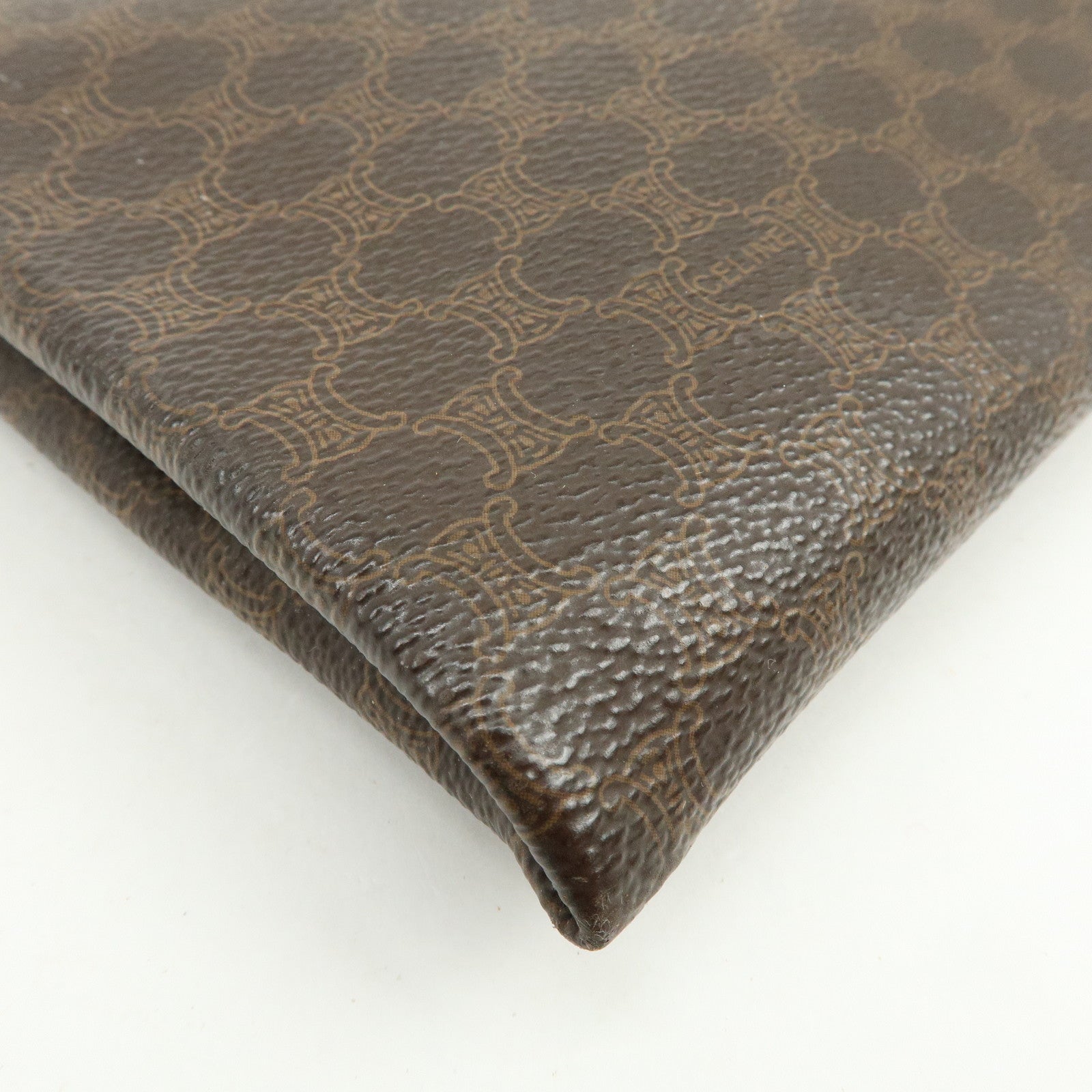 CELINE Macadam PVC Leather Tote Bag Shoulder Bag Brown