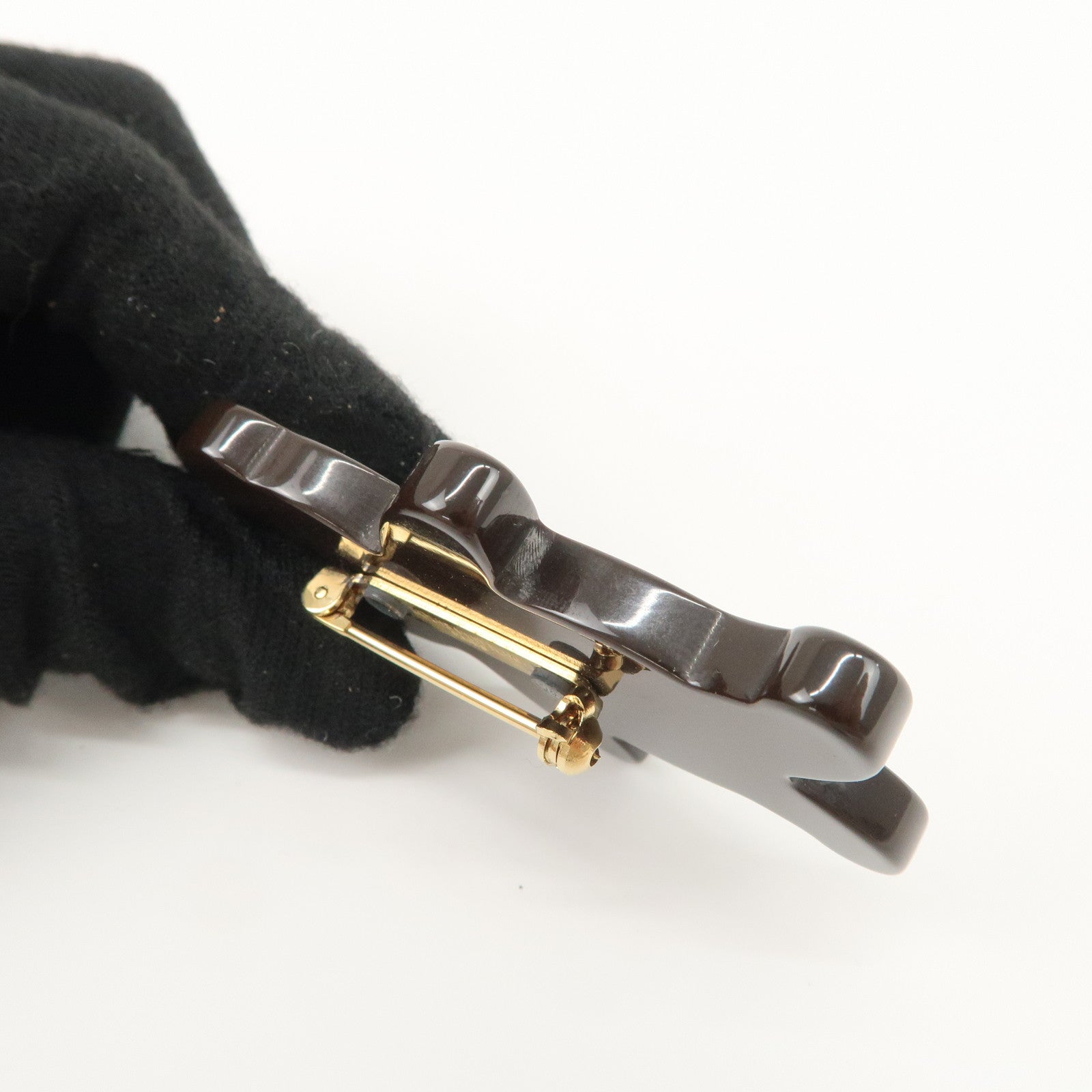 Louis Vuitton Monogram Damier Plastic Broche Nunnours Teddy Bear Brooch M64939 Used