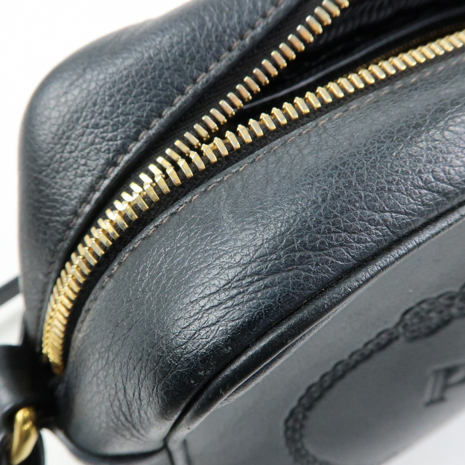 PRADA Triangle Logo Calf Leather Shoulder Bag Crossbody Bag 1BH089