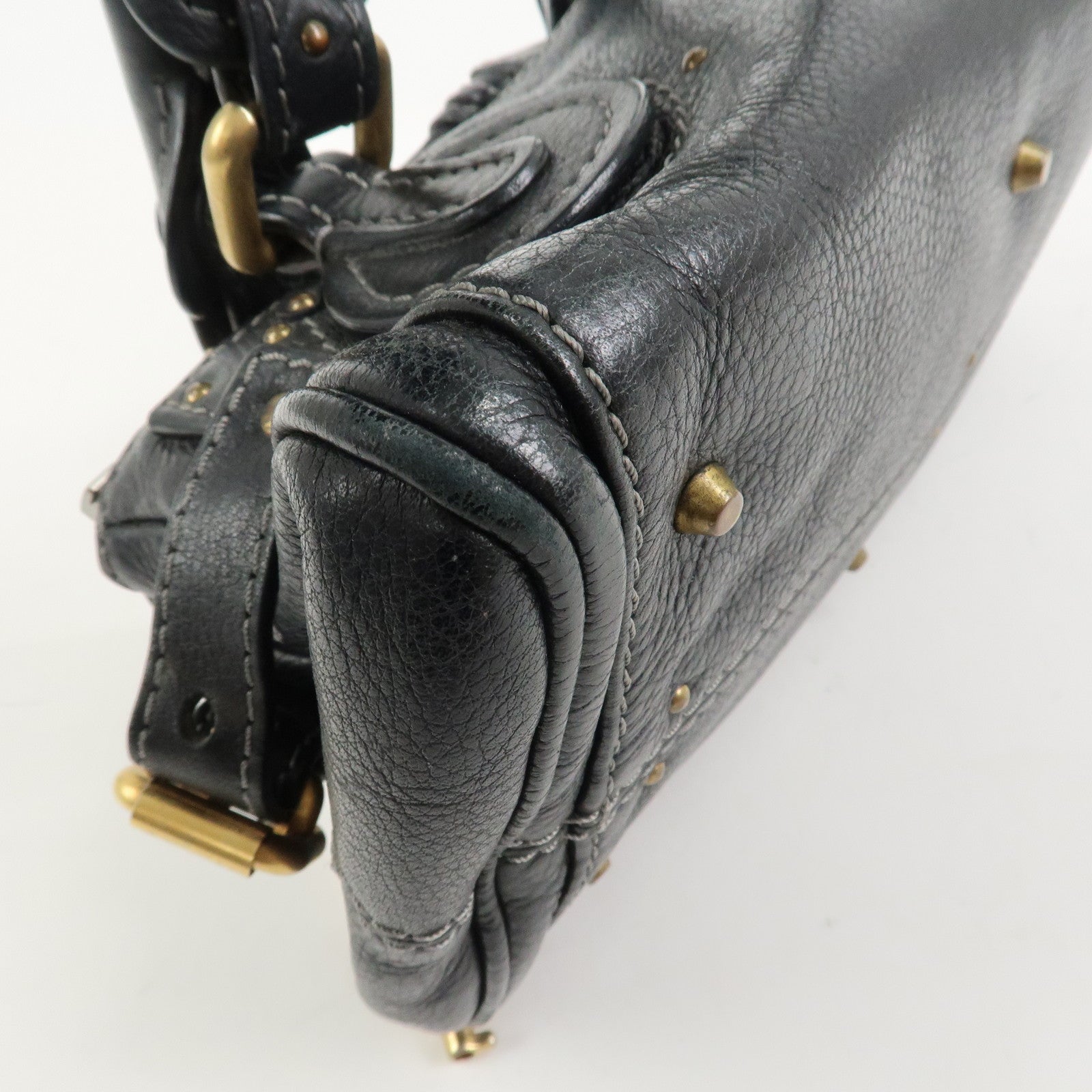 Chloe Paddington Leather Hand Bag Shoulder Bag Black