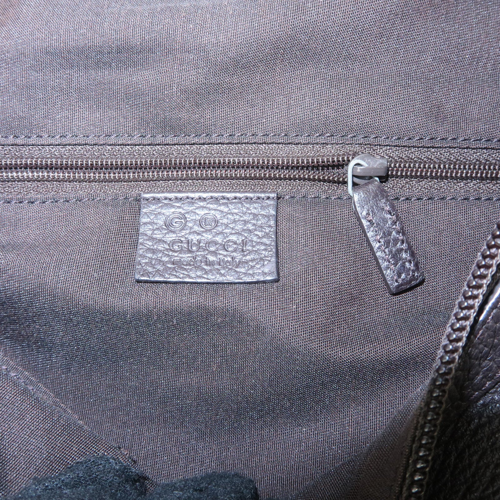 GUCCI Abbey Leather Shoulder Bag Hand Bag Dark Brown 293581 Used