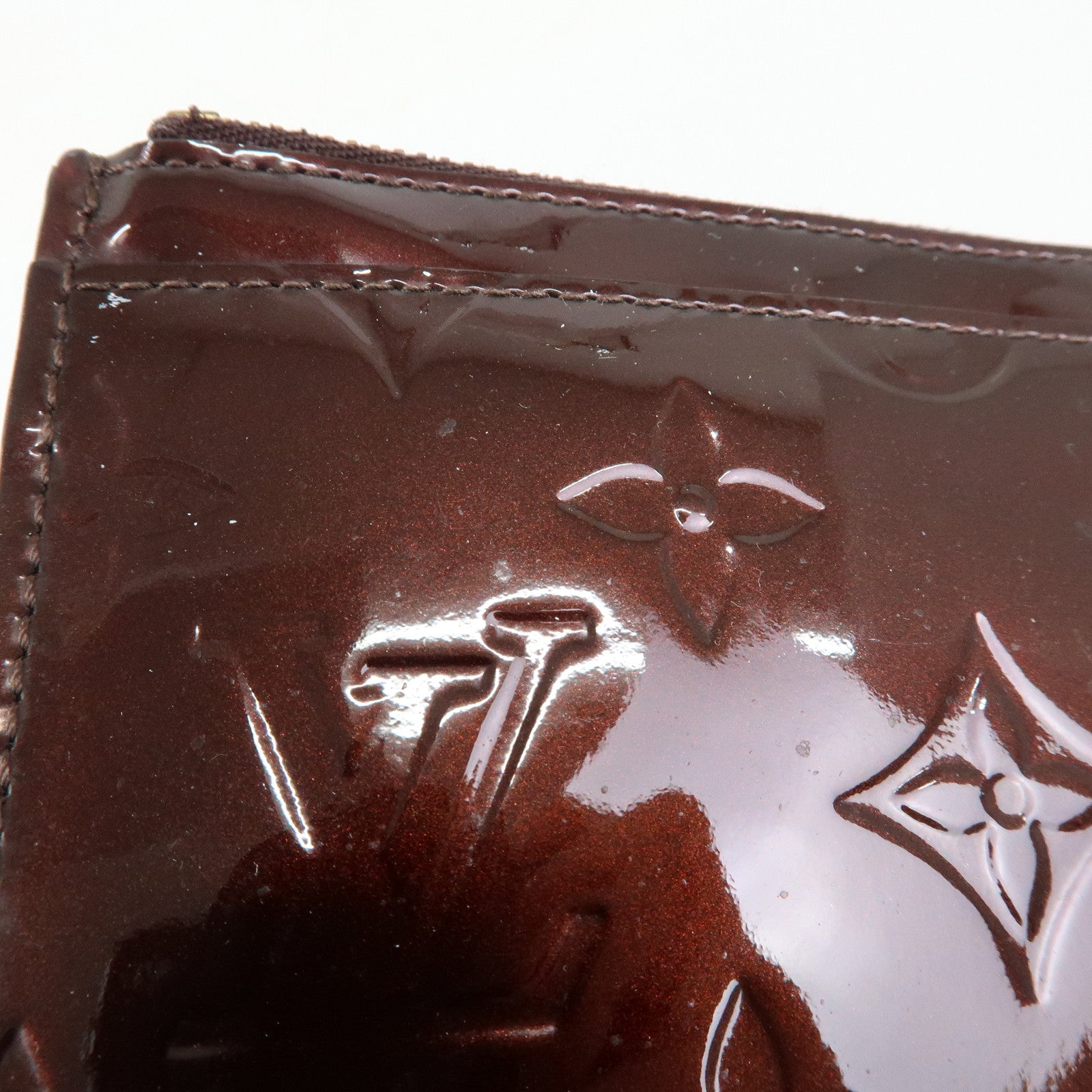 Louis Vuitton Vernis Pochette Cles NM Coin Case Amarante M93557