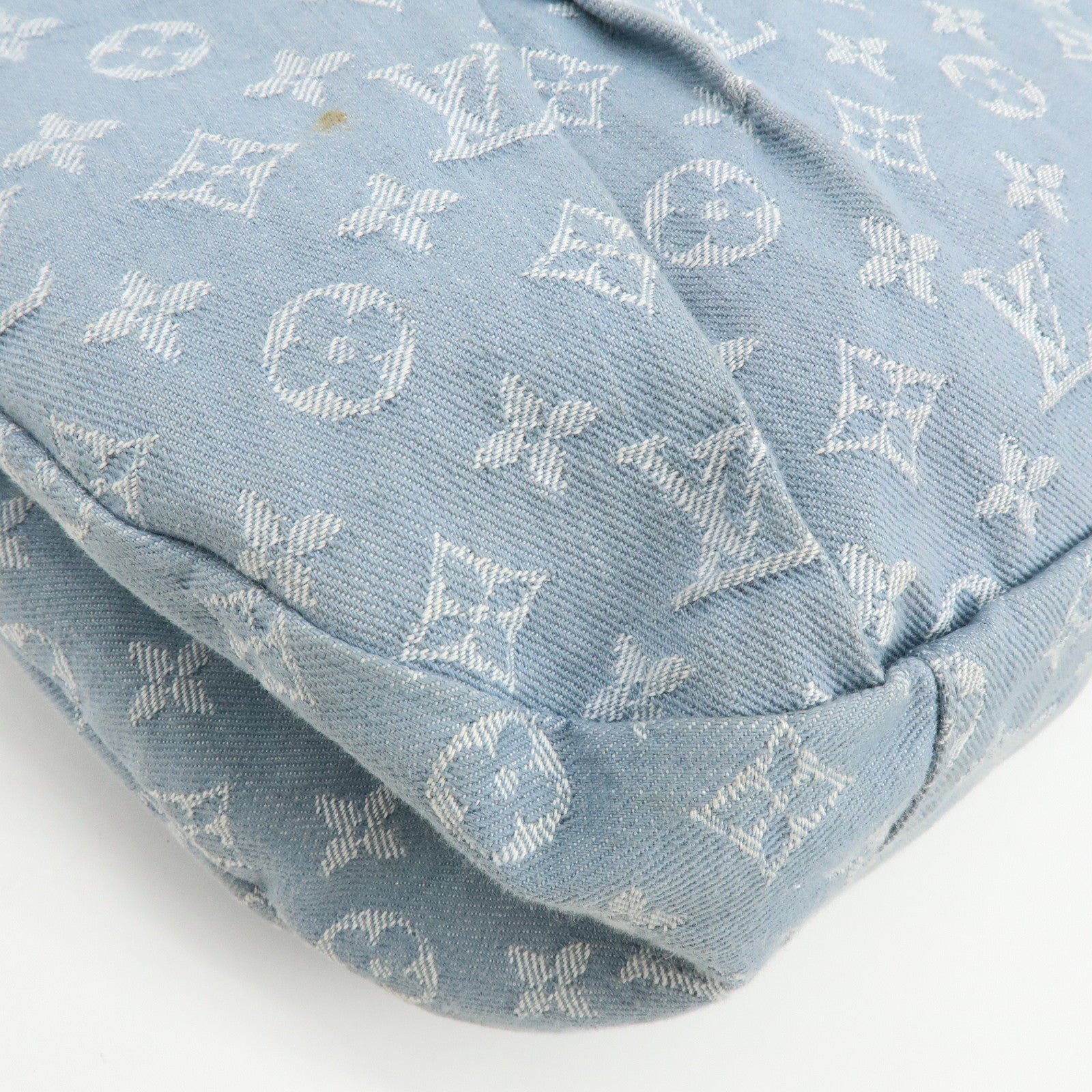 Louis Vuitton Monogram Denim Daily GM Shoulder Bag Blue M40492