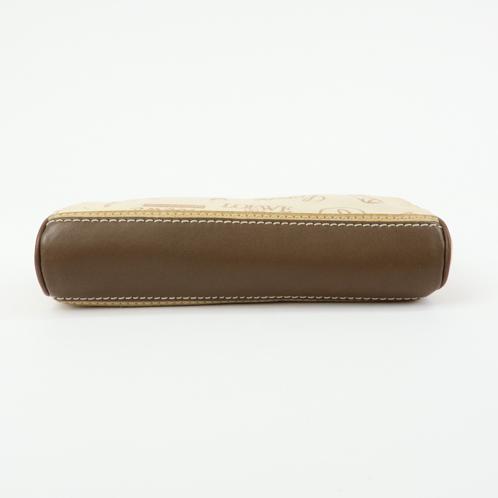 LOEWE Anniversary Canvas Leather Pouch Cosmetic Pouch Ivory Brown