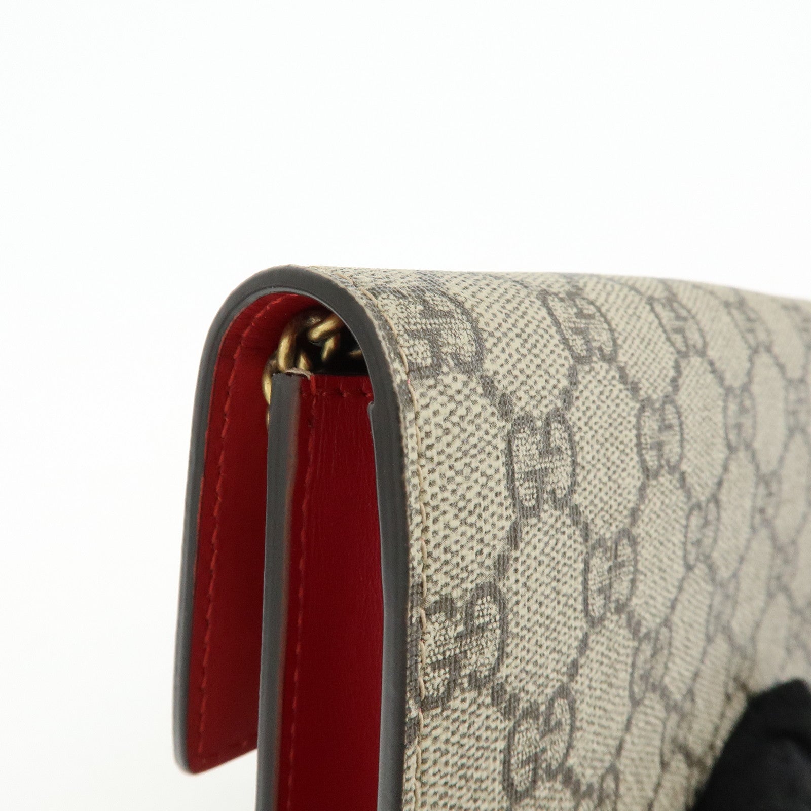 GUCCI Interlocking G Cherry GG Supreme Chain Shoulder Bag 481291