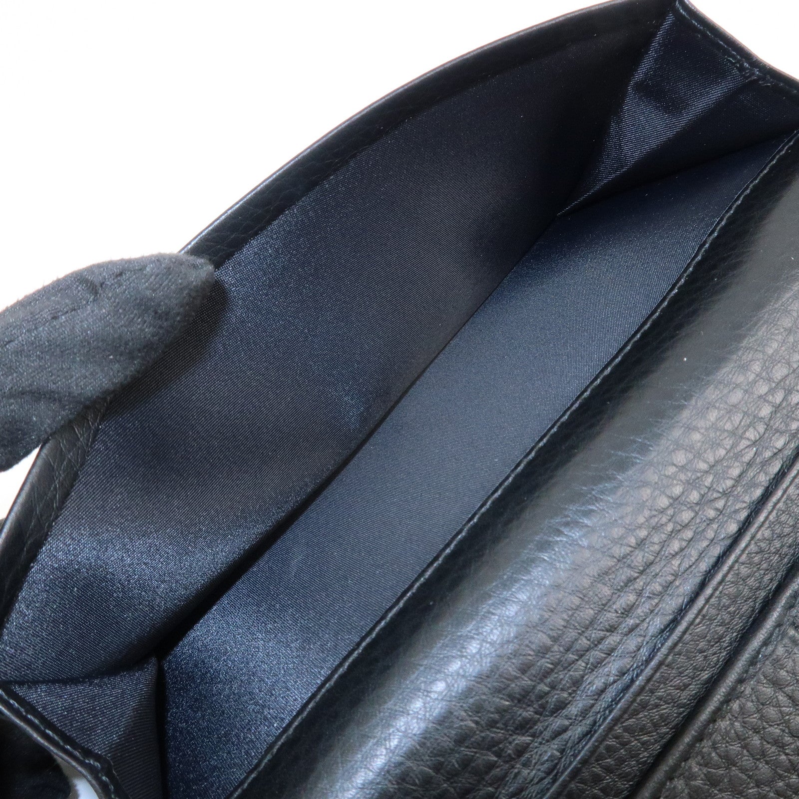 Christian Dior Trotter Canvas Leather Long Wallet Black