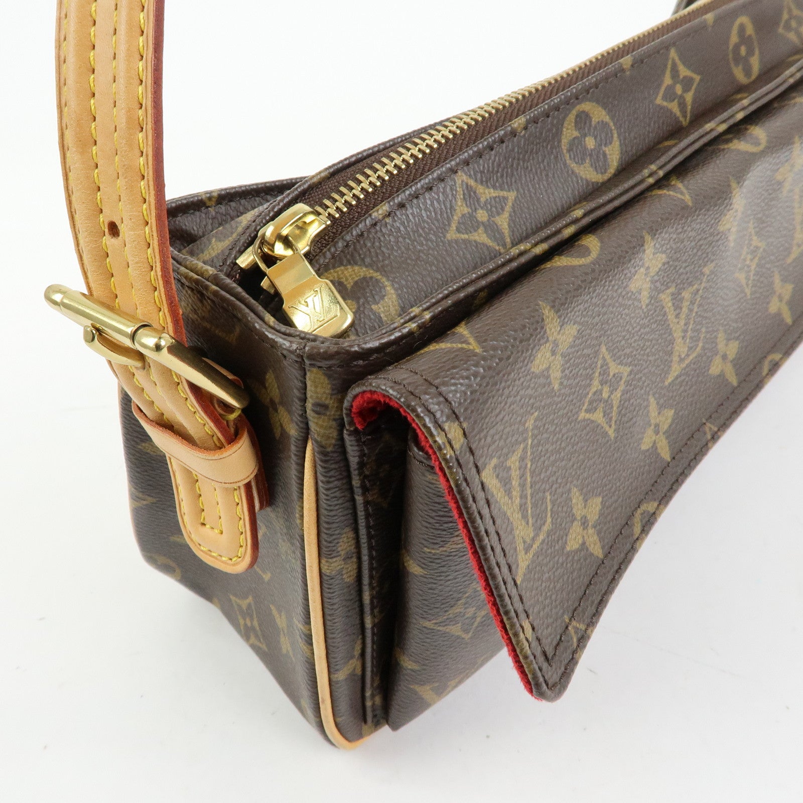 Louis Vuitton Monogram Vivacite Shoulder Bag Hand Bag Brown M51164