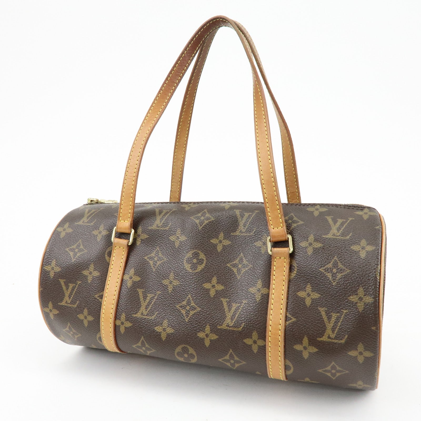 Louis Vuitton Monogram Papillon 30 Hand Bag Brown M51385