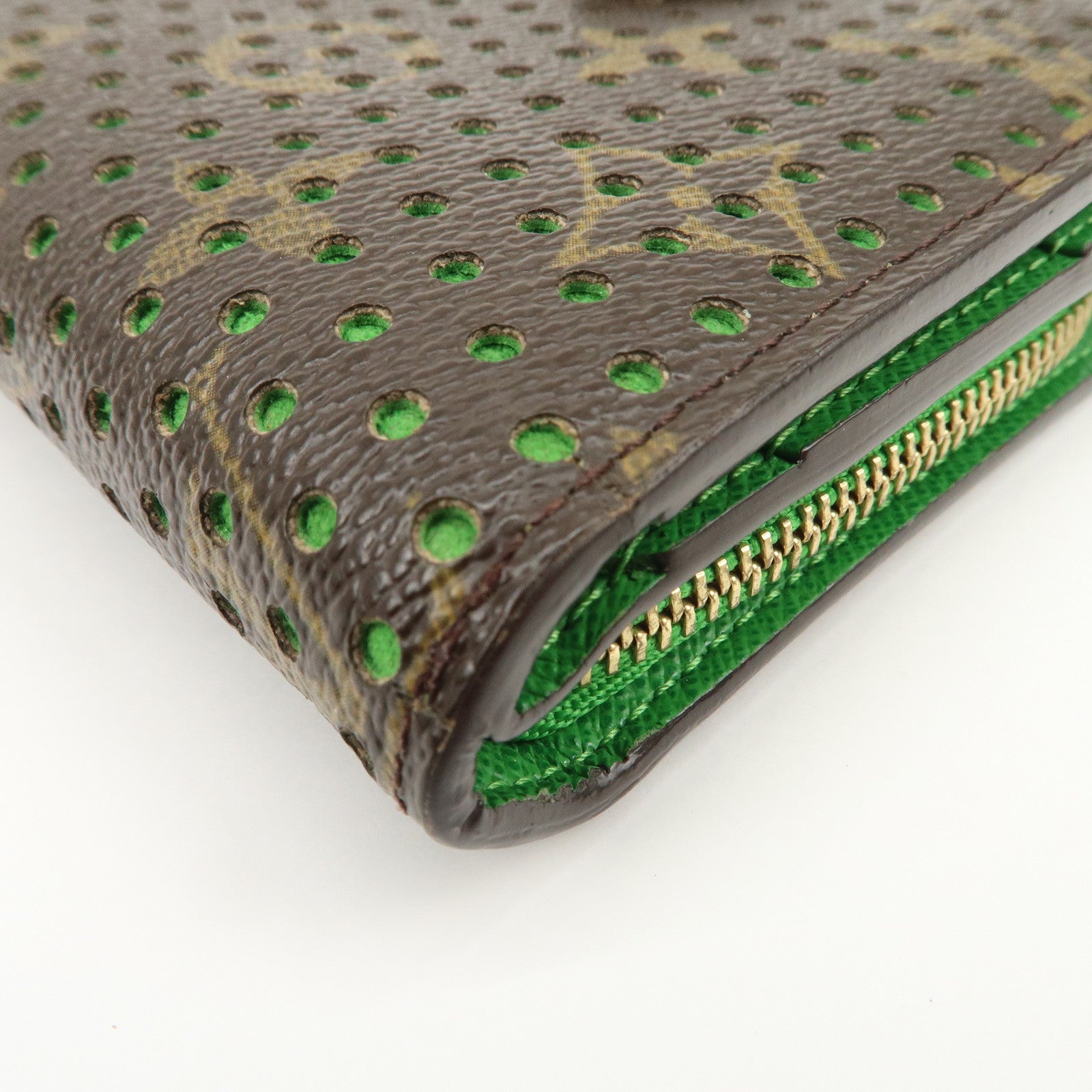 Louis Vuitton Monogram Perfor Compact Zip Bi-fold Wallet M95218