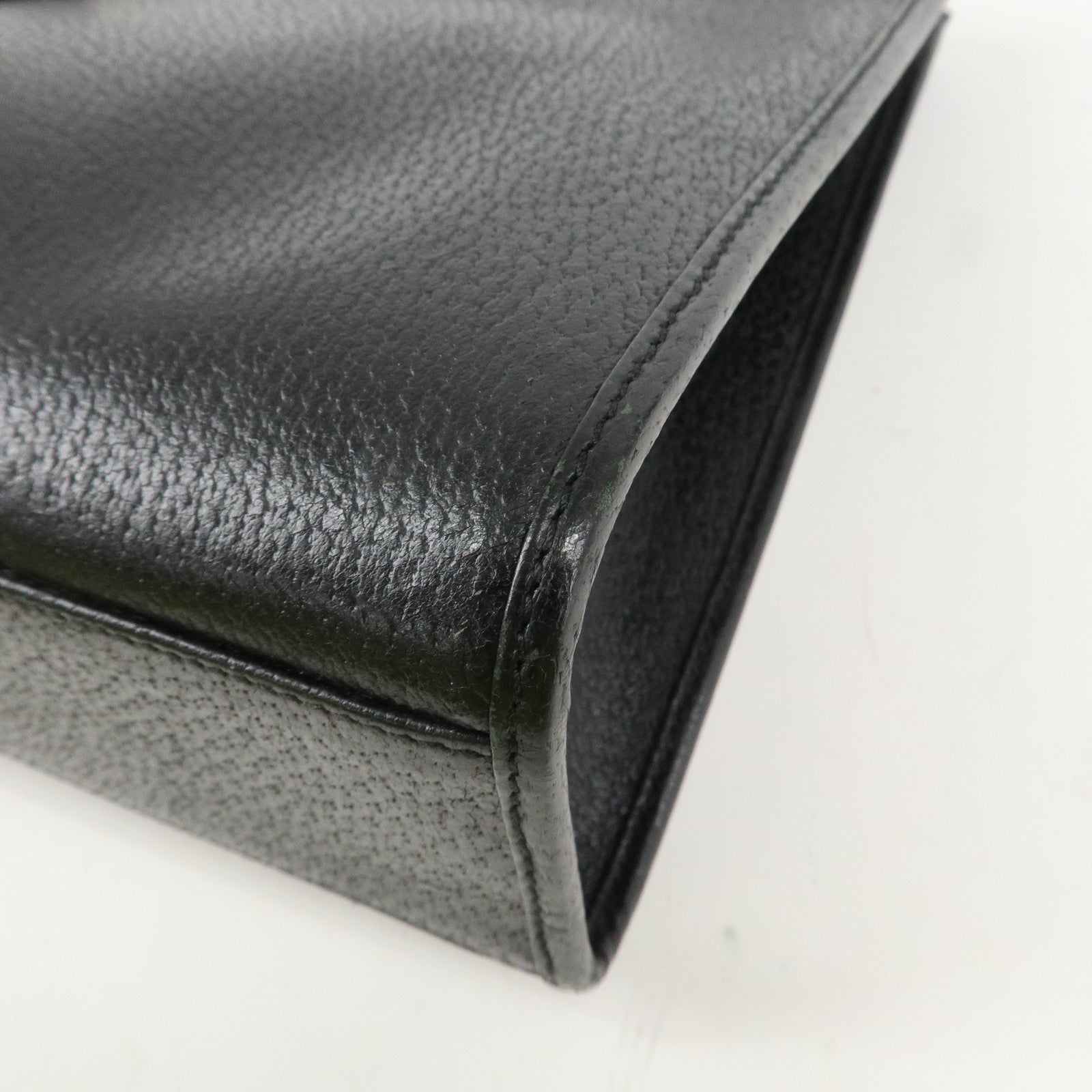 GUCCI Jackie Leather Shoulder bag Tote Bag 002.1073 Black Silver HDW Used