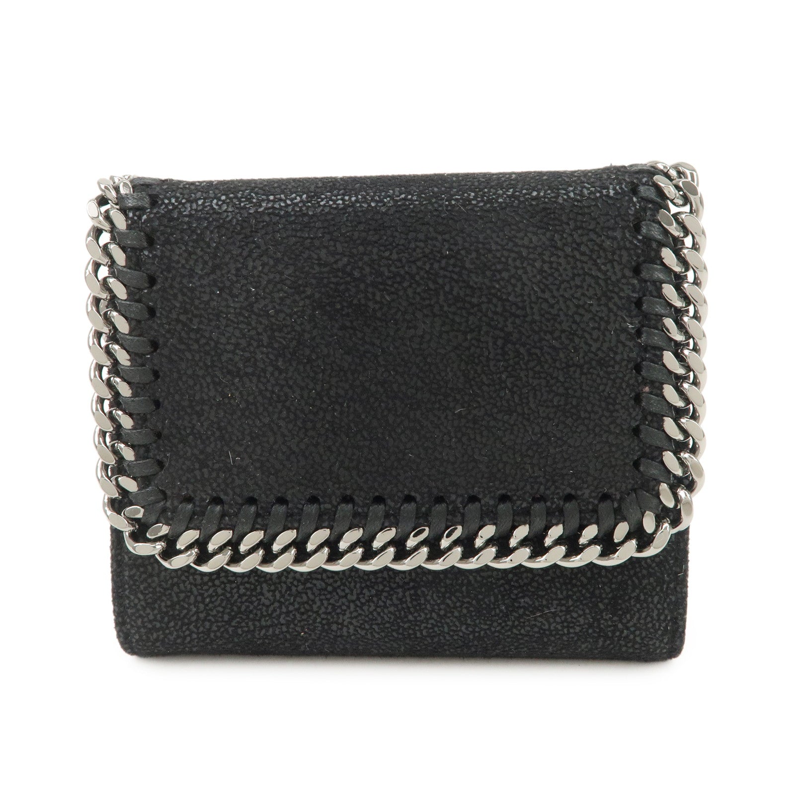 STELLA MCCARTNEY Falabella Small Flap Wallet Black