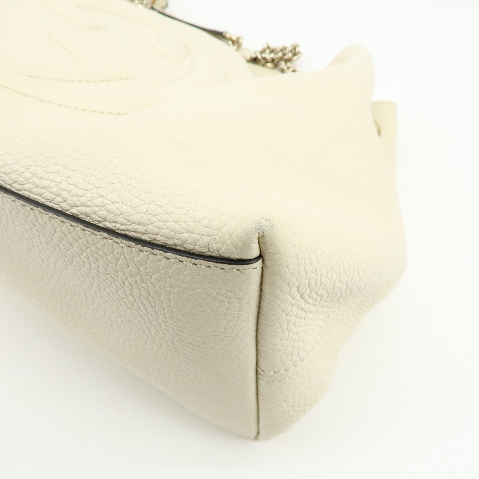 GUCCI SOHO Interlocking G Calf Leather Chain Shoulder Bag 536196