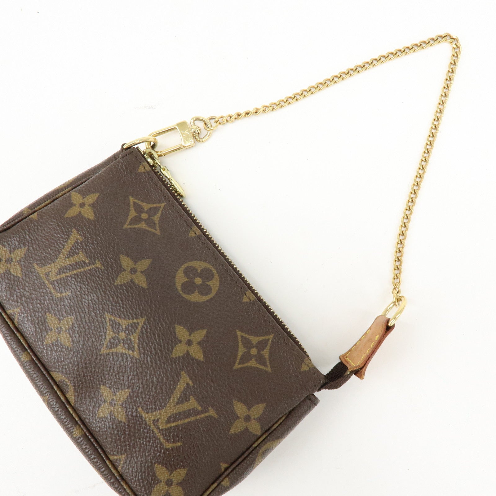 Louis Vuitton Monogram Mini Pochette Accessoires Hand Bag M58009