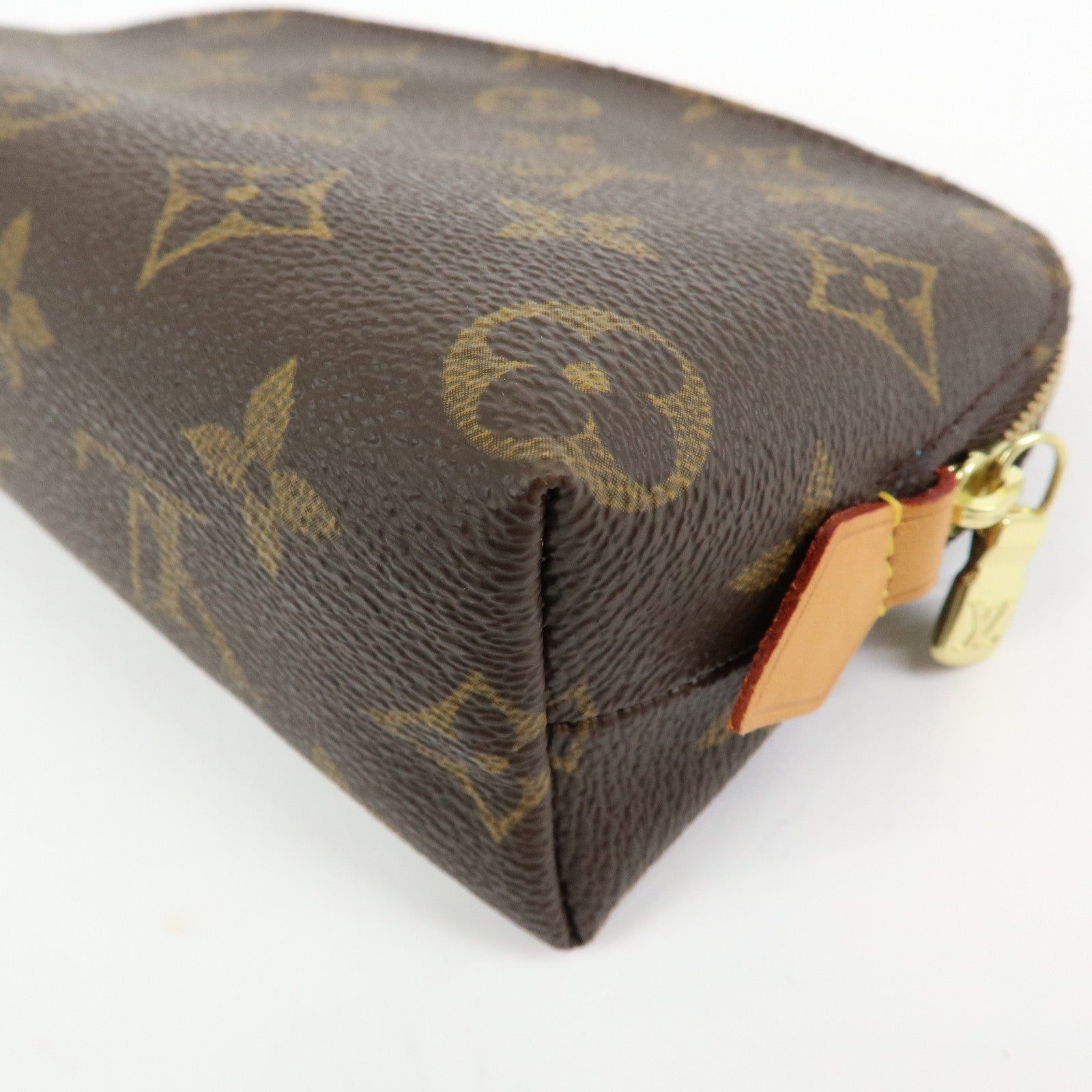 Louis Vuitton Monogram Pochette Cosmetic PM Pouch Brown M47515