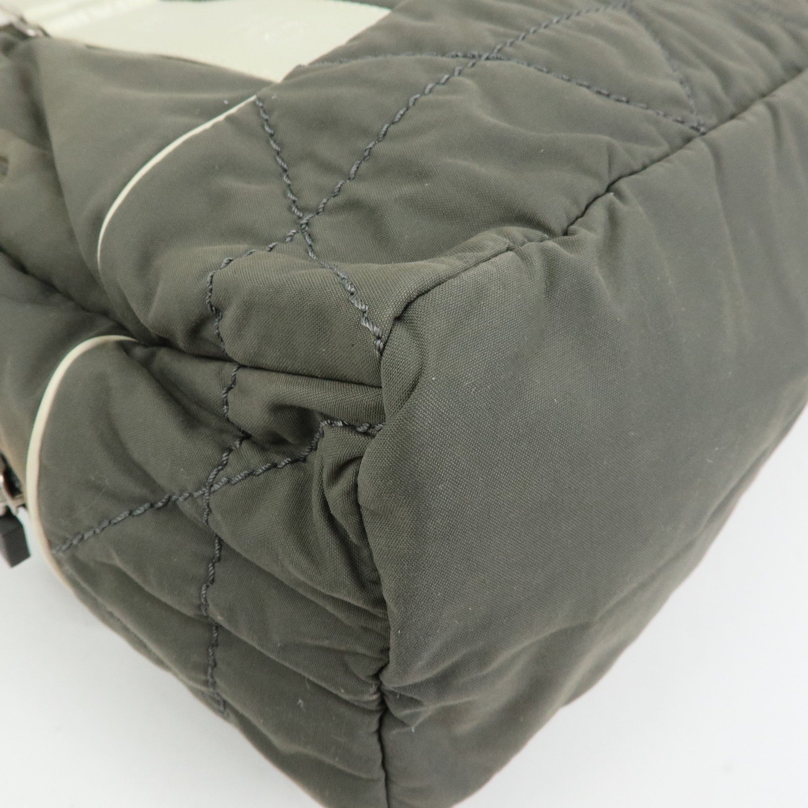 CHANEL Sports Line COCO Mark Nylon Boston Hand Shoulder Bag Gray