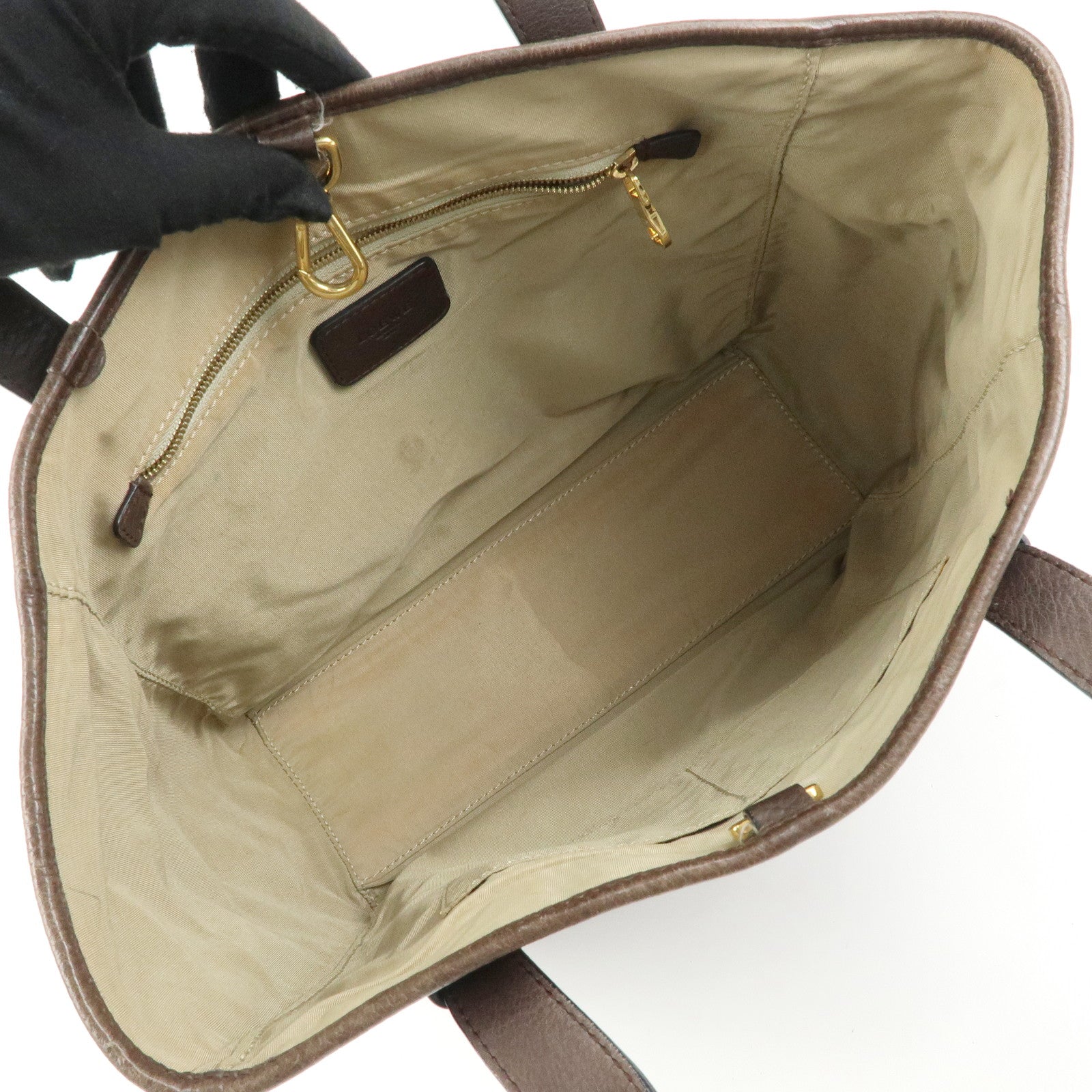 LOEWE MADRID1846 Leather Tote Bag Hand Bag Brown