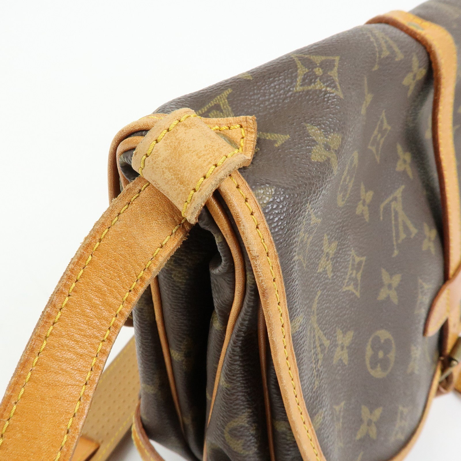 Louis Vuitton Monogram Saumur 30 Canvas Shoulder Bag Brown M42256