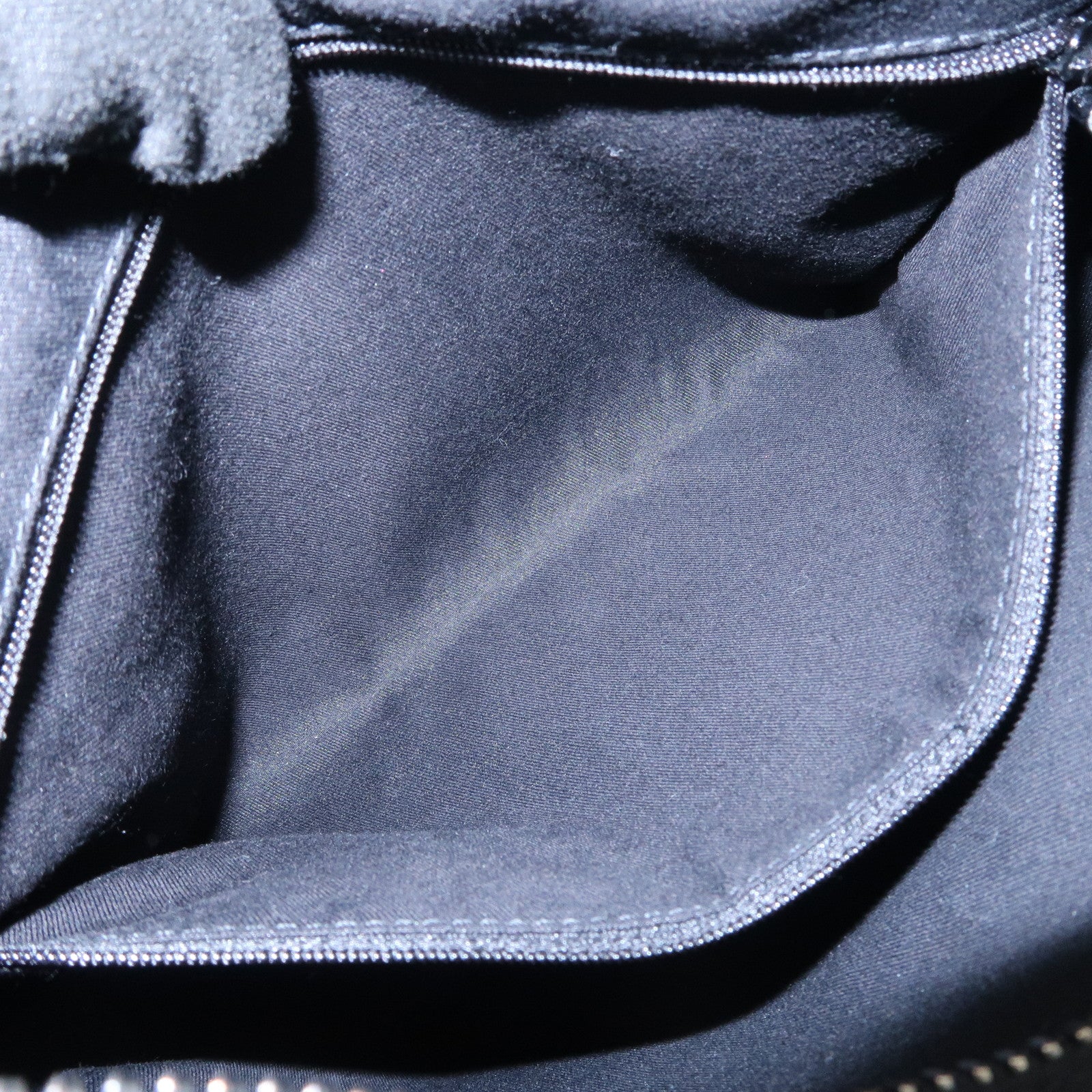 GUCCI GG Canvas Leather Shoulder Bag Hand Bag Black 115003