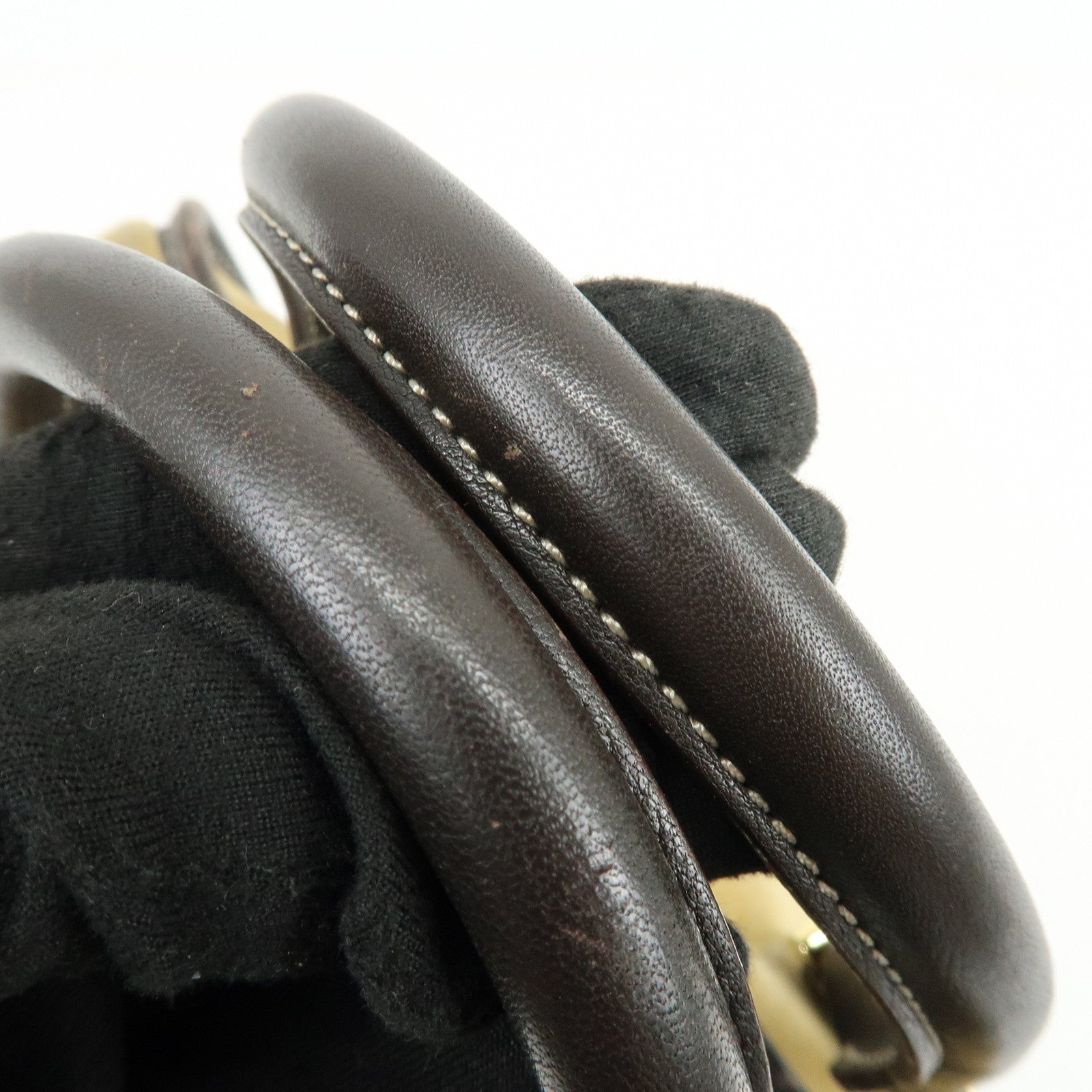 LOEWE Anagram Suede Leather Amazona 28 Hand Bag Brown