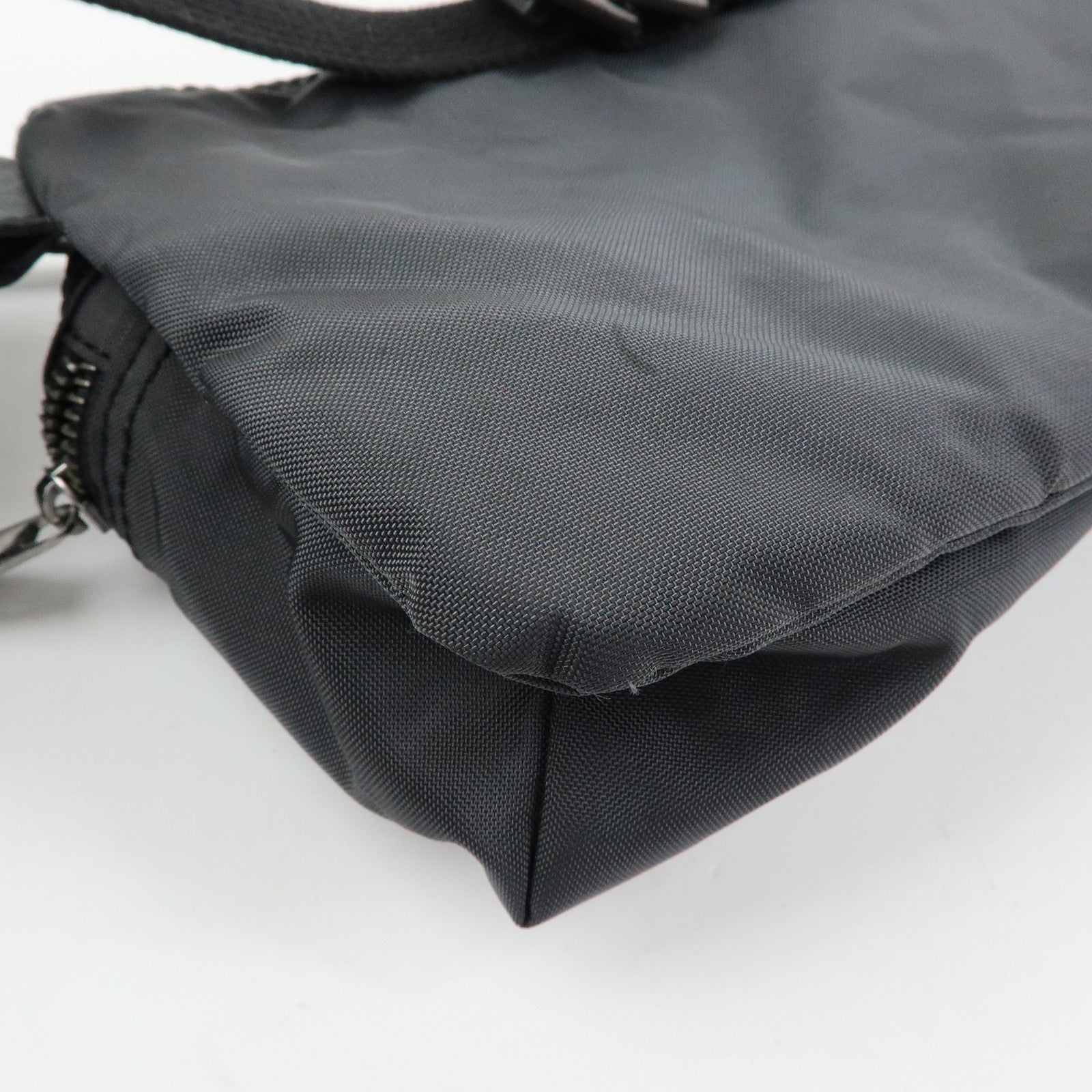 Dolce & Gabbana Nylon Leather Waist Bag Body Bag Black