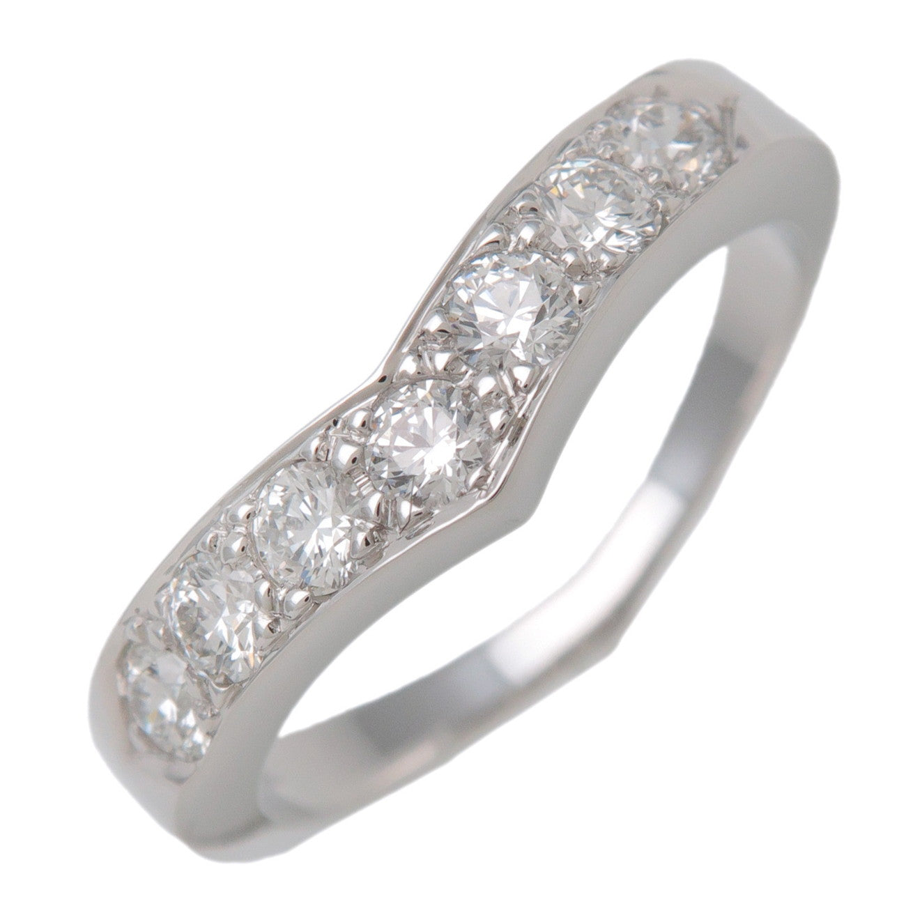 Tiffany & Co V Band Diamond Ring PT950 Platinum US5 EU49 HK10