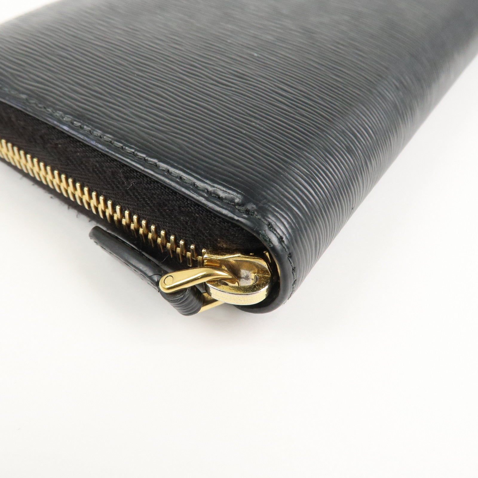 PRADA Vitello Move Leather Round Zippy Wallet Black 1ML506 Used