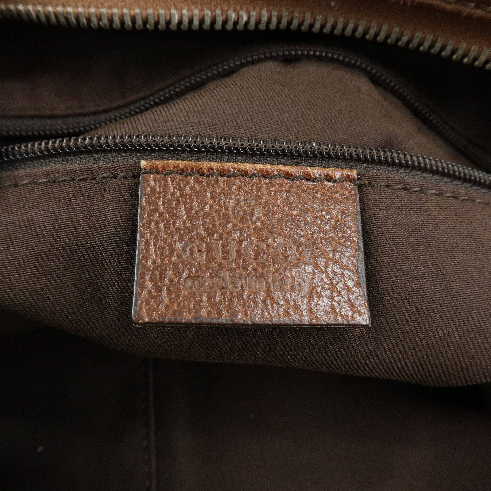 GUCCI Abbey Denim Leather Shoulder Bag Crossbody Bag Navy 131326